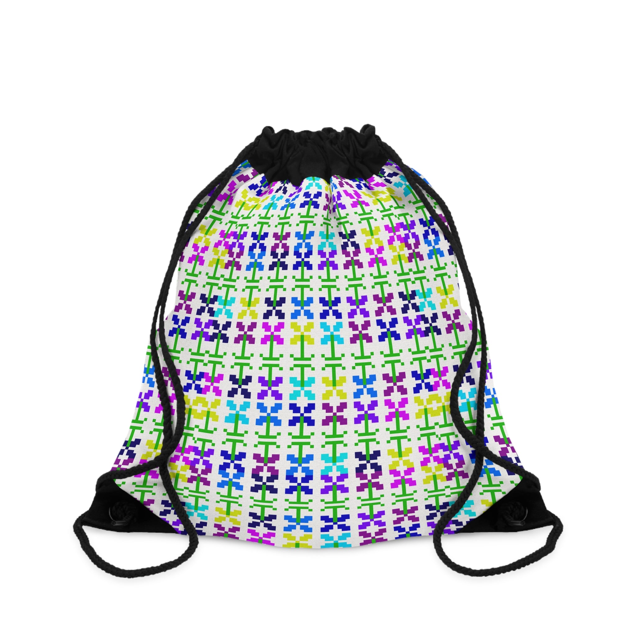 Colorful Pattern Drawstring Bag for Gym, Travel, Beach, School, and Active Lifestyle