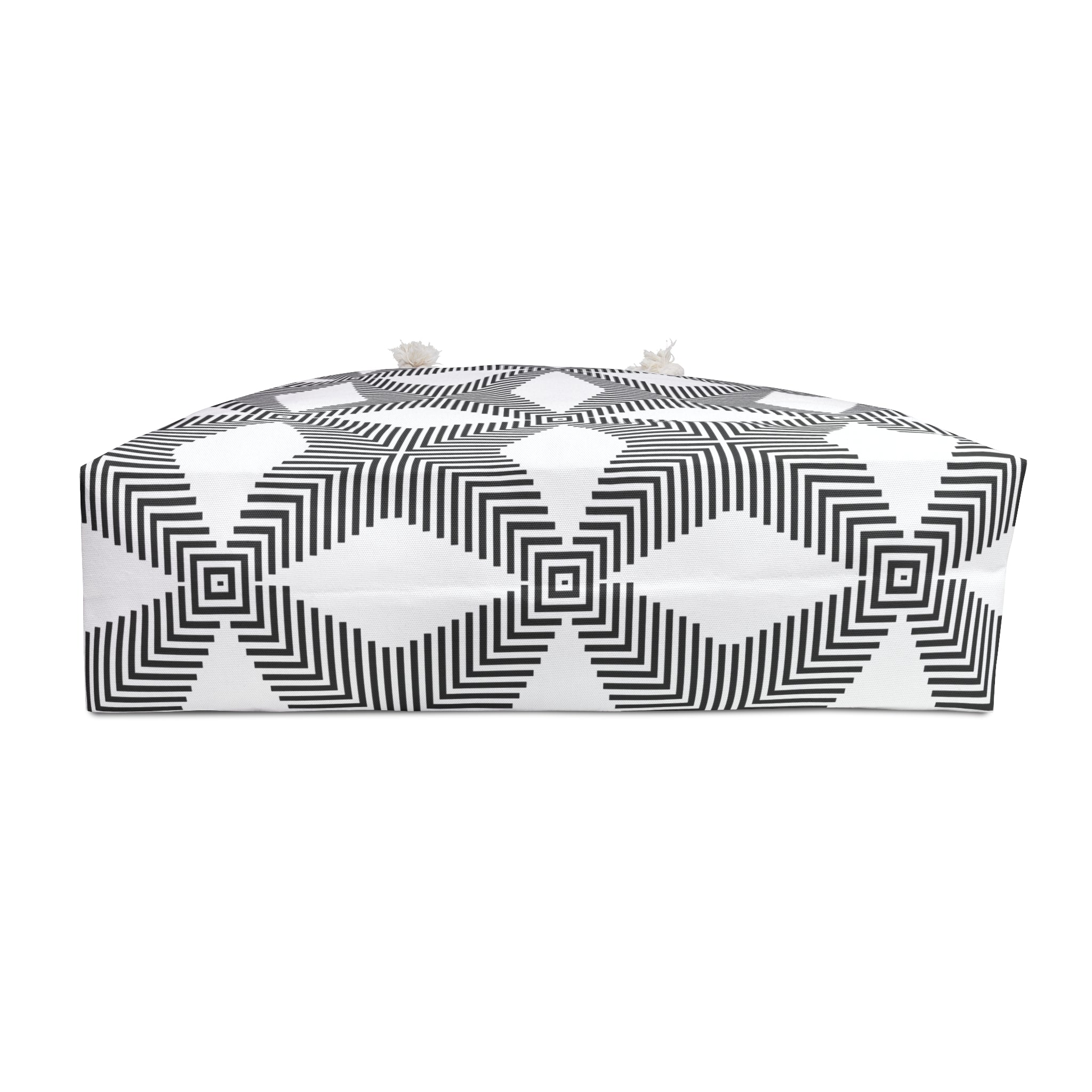 Geometric Pattern Weekender Bag, Stylish Travel Tote, Black and White Travel Bag, Beach Bag, Exercise Bag, Overnight Bag