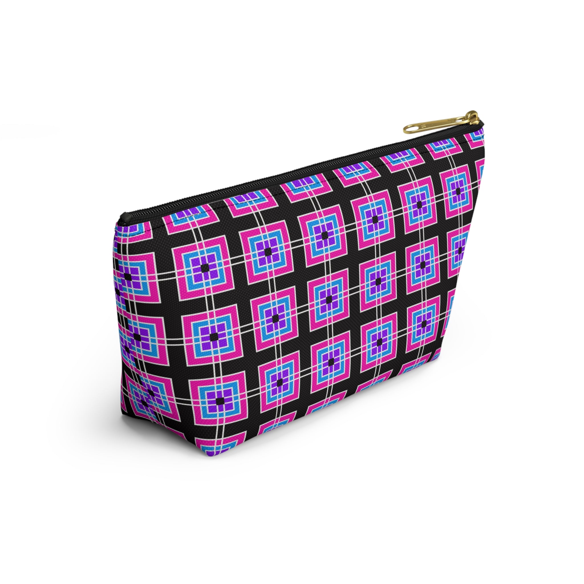 Colorful Geometric Accessory Pouch | Ideal for Makeup, Travel, Gifts, Organizing, School, Home