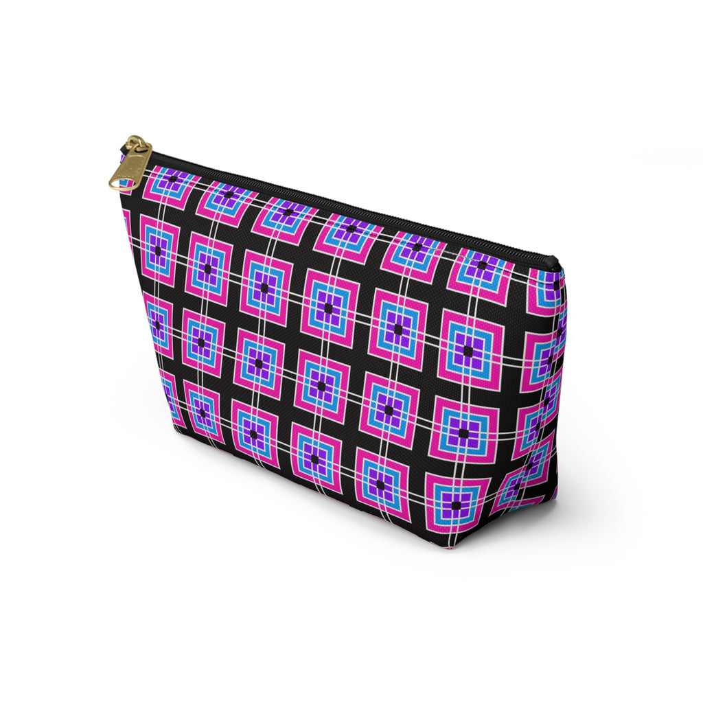 Colorful Geometric Accessory Pouch | Ideal for Makeup, Travel, Gifts, Organizing, School, Home