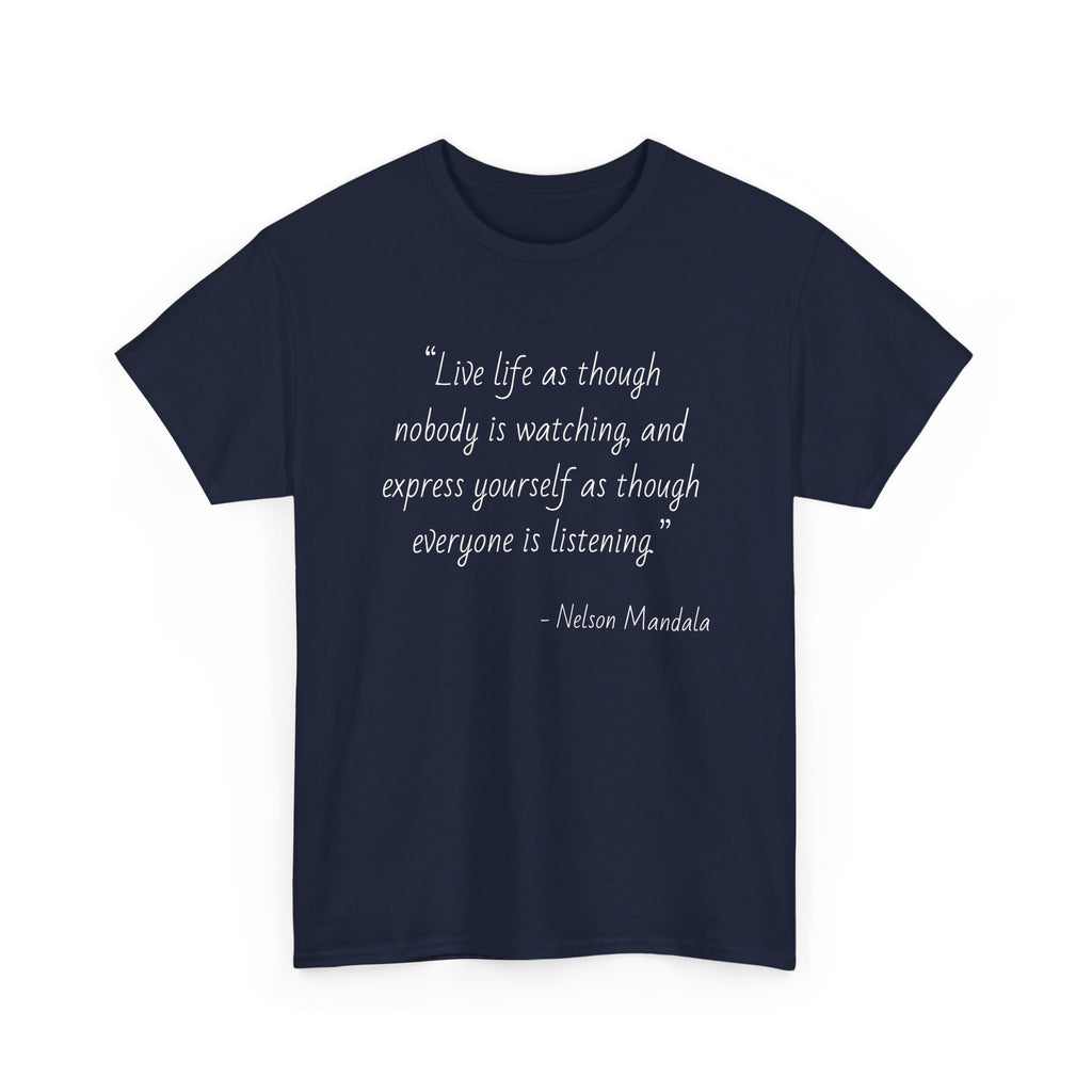 Inspiring Quote Tee - Nelson Mandela, Motivational T-Shirt, Statement Tee, Gift for Inspiration, Everyday Wear
