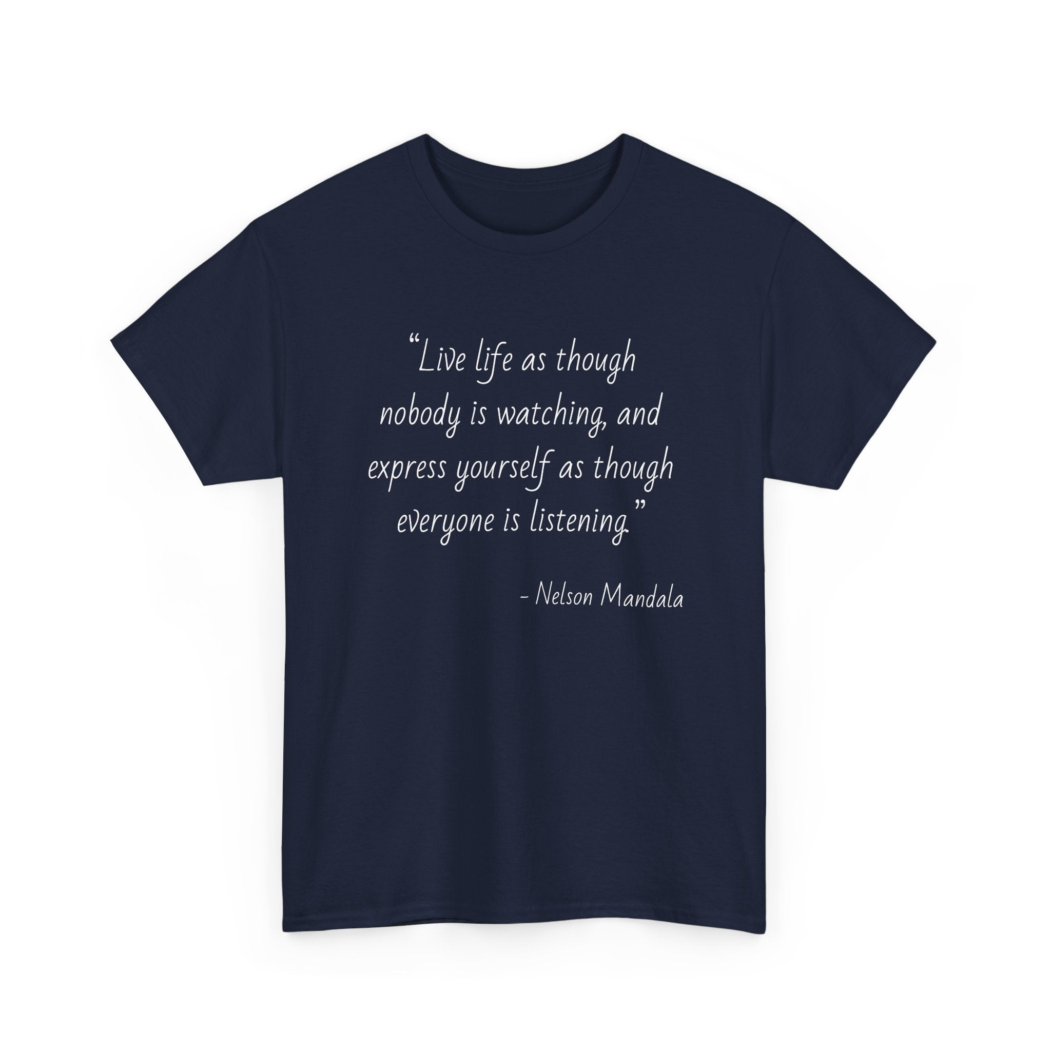 Inspiring Quote Tee - Nelson Mandela, Motivational T-Shirt, Statement Tee, Gift for Inspiration, Everyday Wear