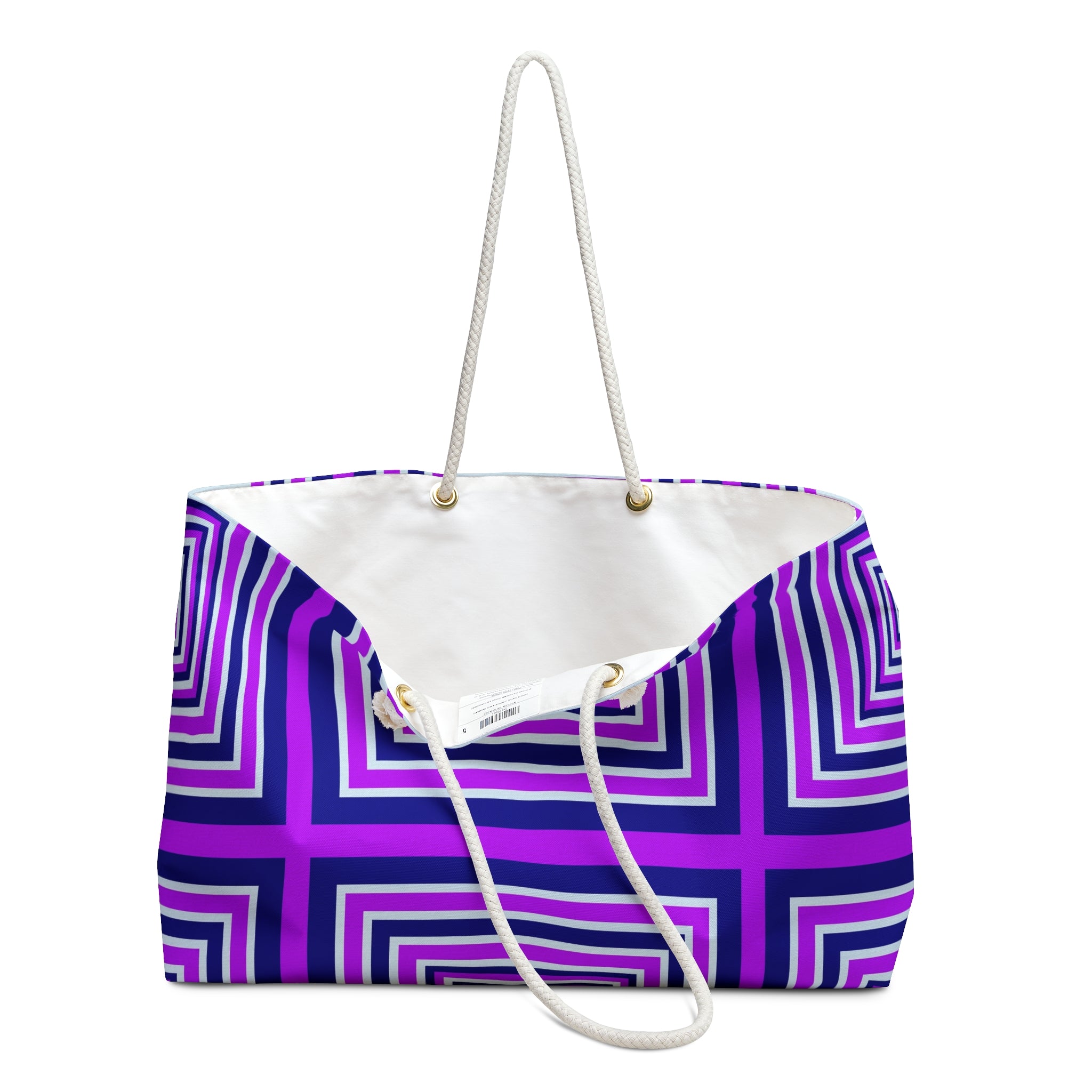 Chic Geometric Weekender Bag for Travel, Gym, Beach, Weekend Getaways, Stylish Travel Tote.