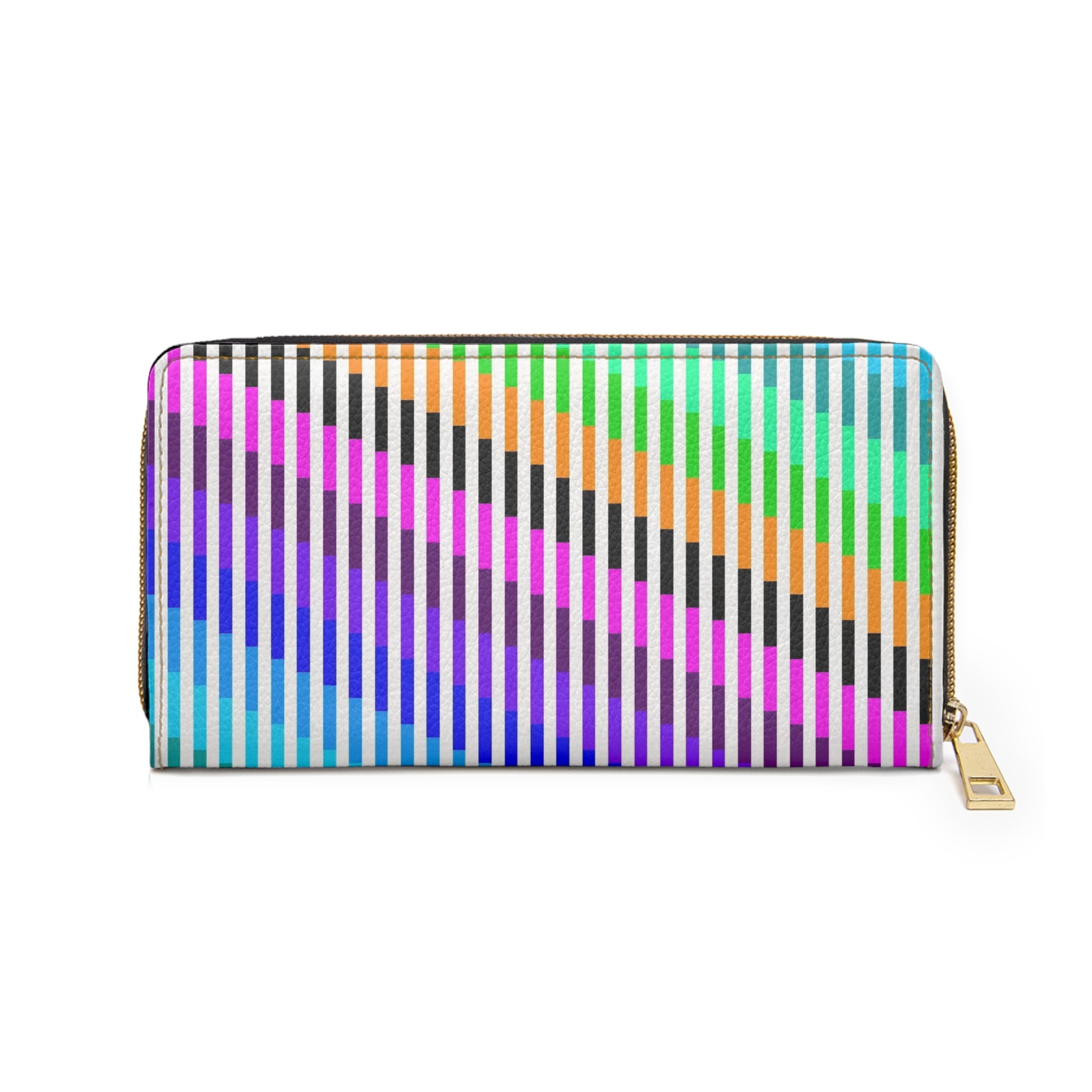 Colorful Striped Zipper Wallet - Vibrant Wallet, Cute Purse, Trendy Accessories, Gift for Her, Travel Essential