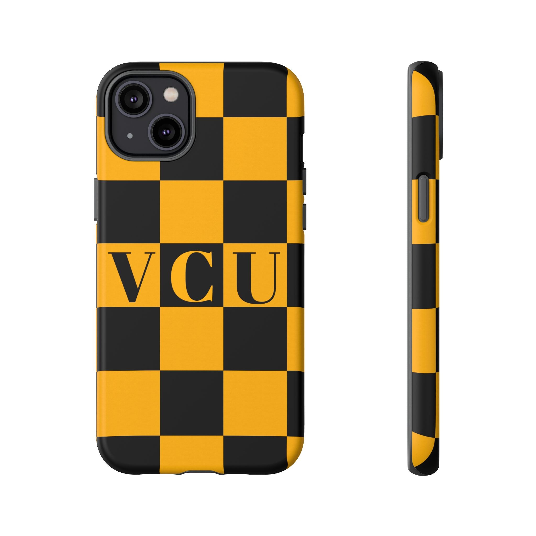 VCU Checkered Phone Case, Tough Cases for VCU Fans, College Student Gear, Sports Team Accessory, Unique Gift Idea