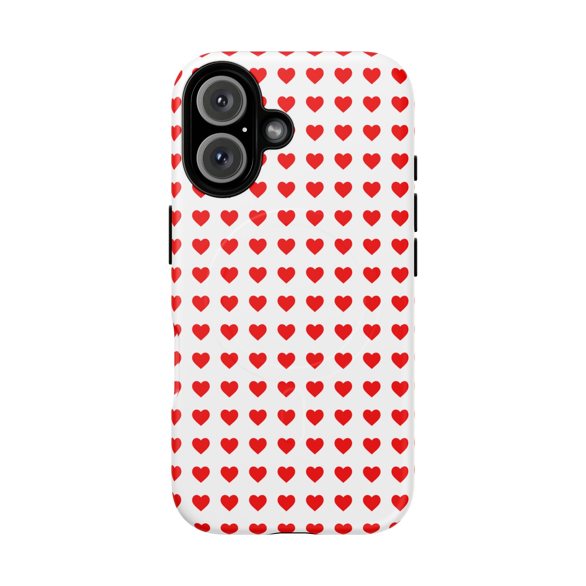Heart Pattern Phone Case, Tough Magnetic Case, Cute Phone Cover, Valentine Gift, Stylish Accessory