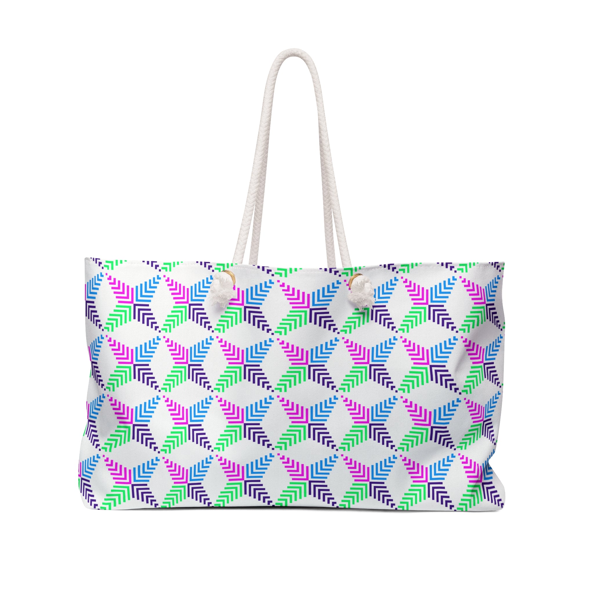 Vibrant Patterned Weekender Bag, Travel Tote, Beach Bag, Gym Bag, Stylish Overnight Bag, Summer Getaway Essential
