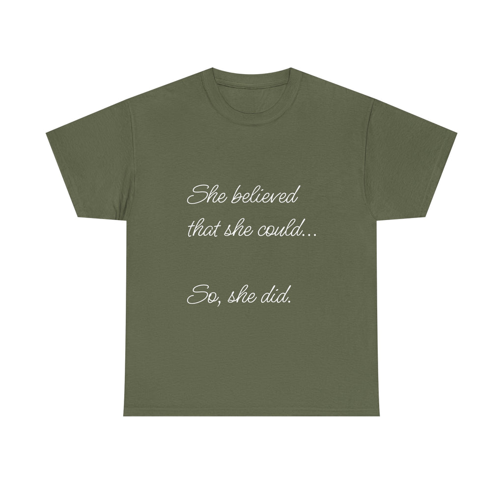 Motivational Quote Tee, Unisex Heavy Cotton T-Shirt, Inspirational Graphic Tee, Empowerment Shirt, Gift for Her, Casual Statement Top