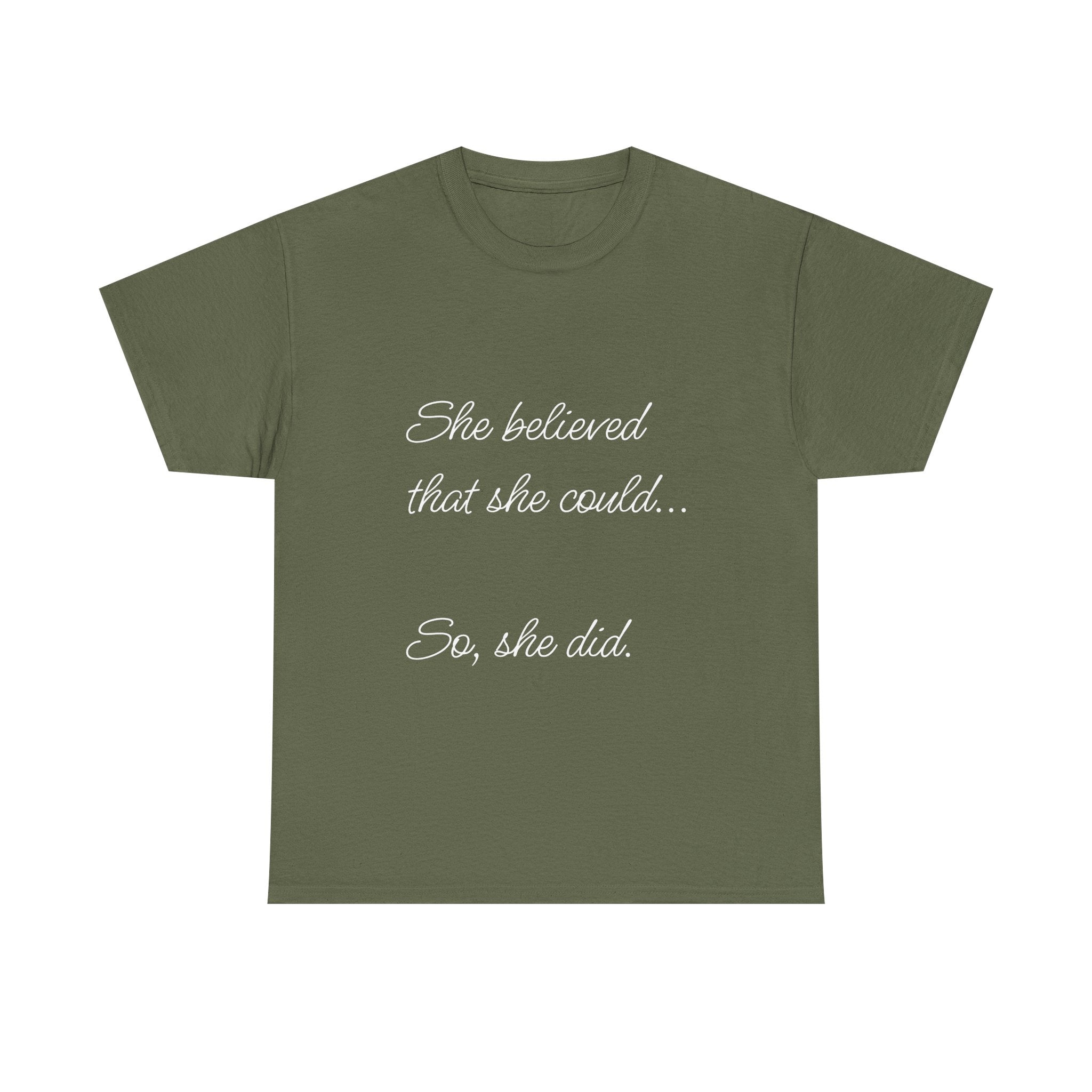 Motivational Quote Tee, Unisex Heavy Cotton T-Shirt, Inspirational Graphic Tee, Empowerment Shirt, Gift for Her, Casual Statement Top