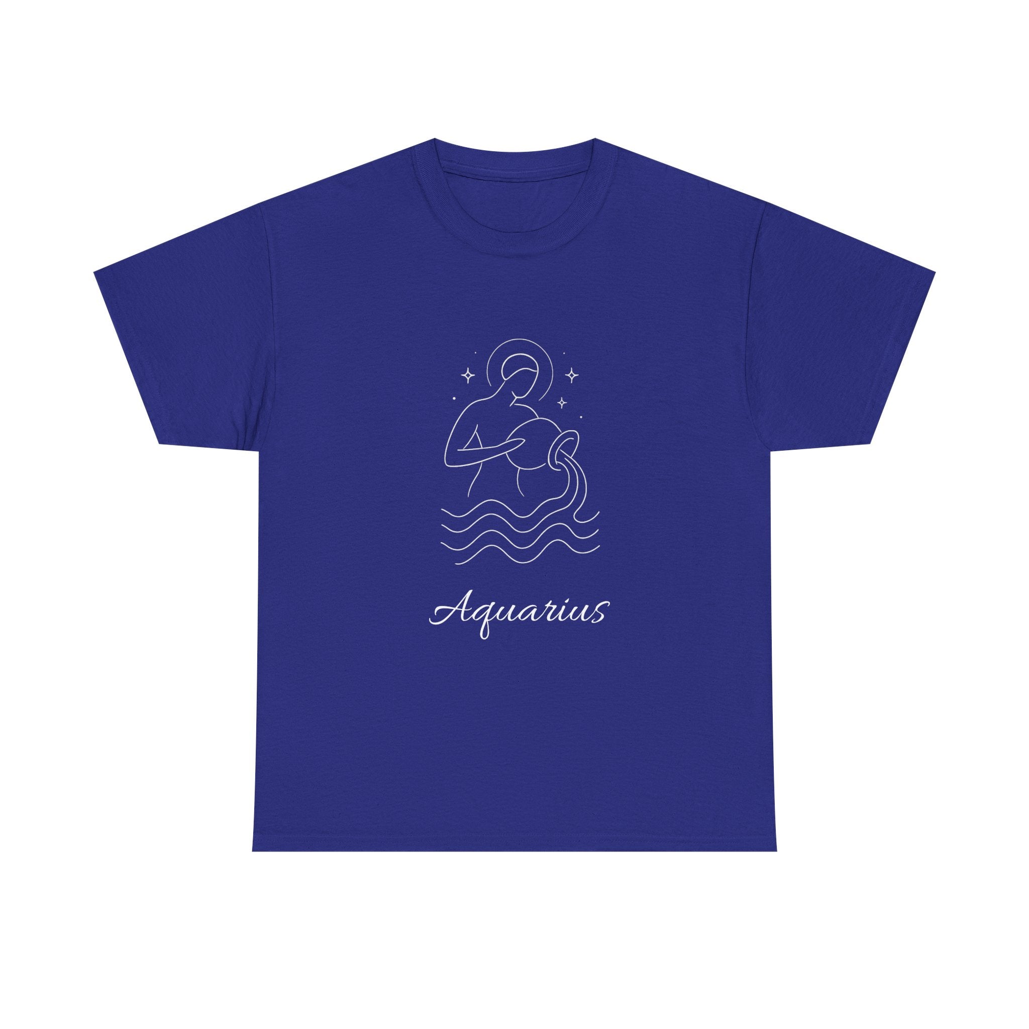 Aquarius Unisex Heavy Cotton Tee, Astrology Shirt, Zodiac Tee, Birthday Gift, Horoscope Apparel, Casual Wear