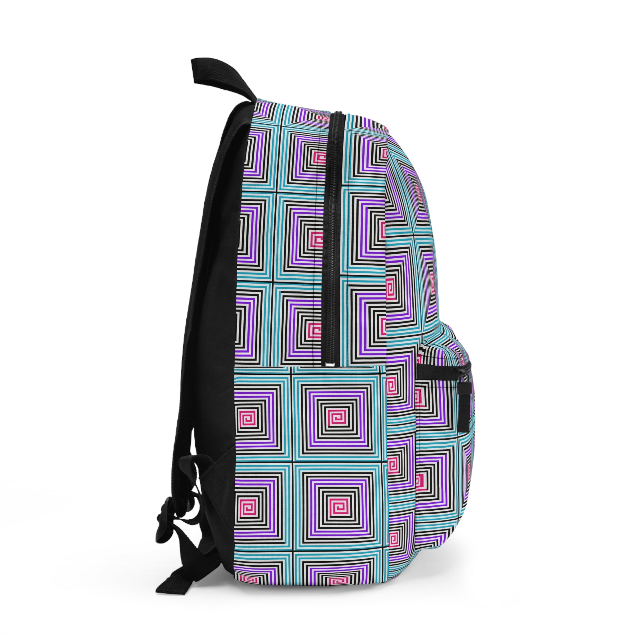 Colorful Geometric Pattern Backpack, Trendy School Bag, Stylish Travel Backpack, Unique Gift for Students, Everyday Use