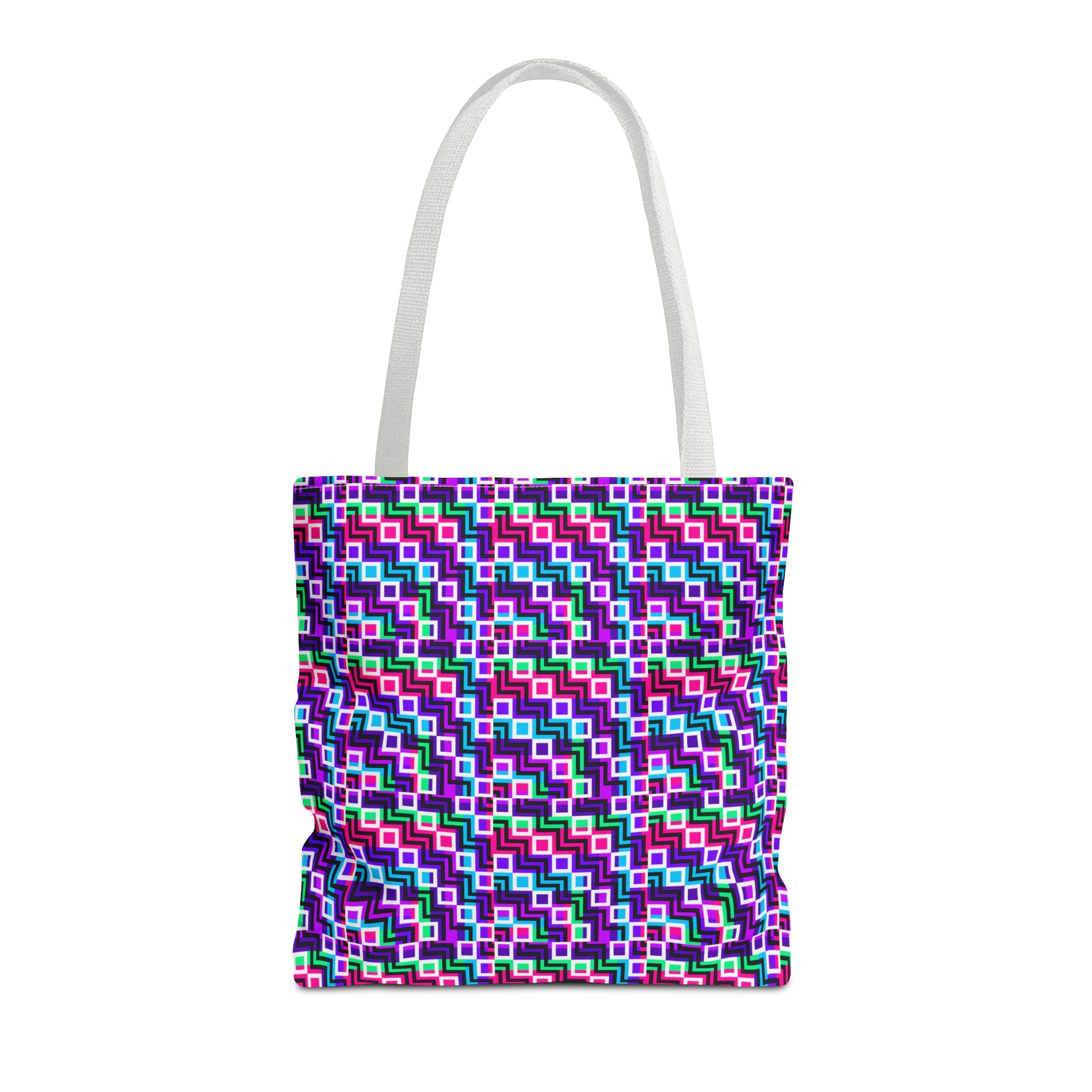 Vibrant Geometric Tote Bag, Eco-Friendly Shopping Bag, Stylish Beach Tote, Market Carryall, Colorful Everyday Bag