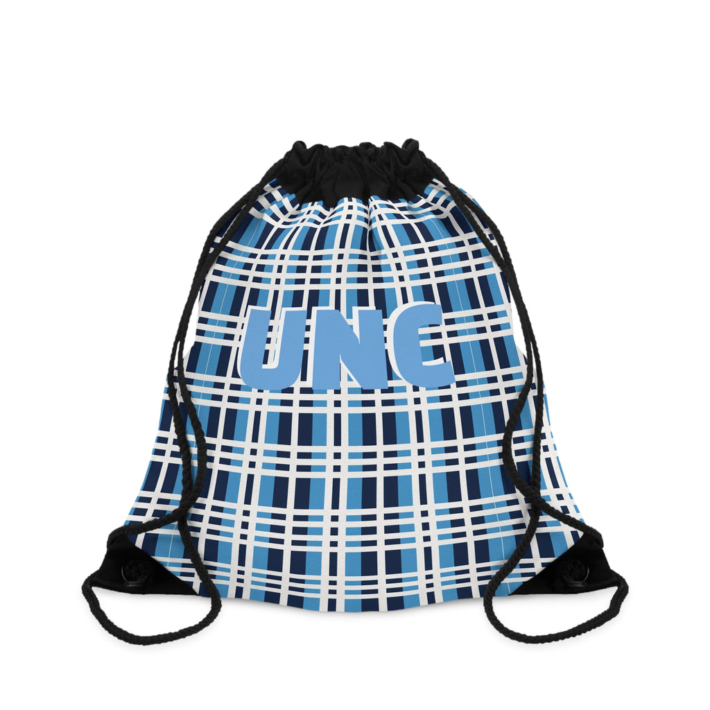 UNC Plaid Drawstring Bag | Gym Sack, Sports Backpack, College Gear, Travel Accessory, School Fundraiser