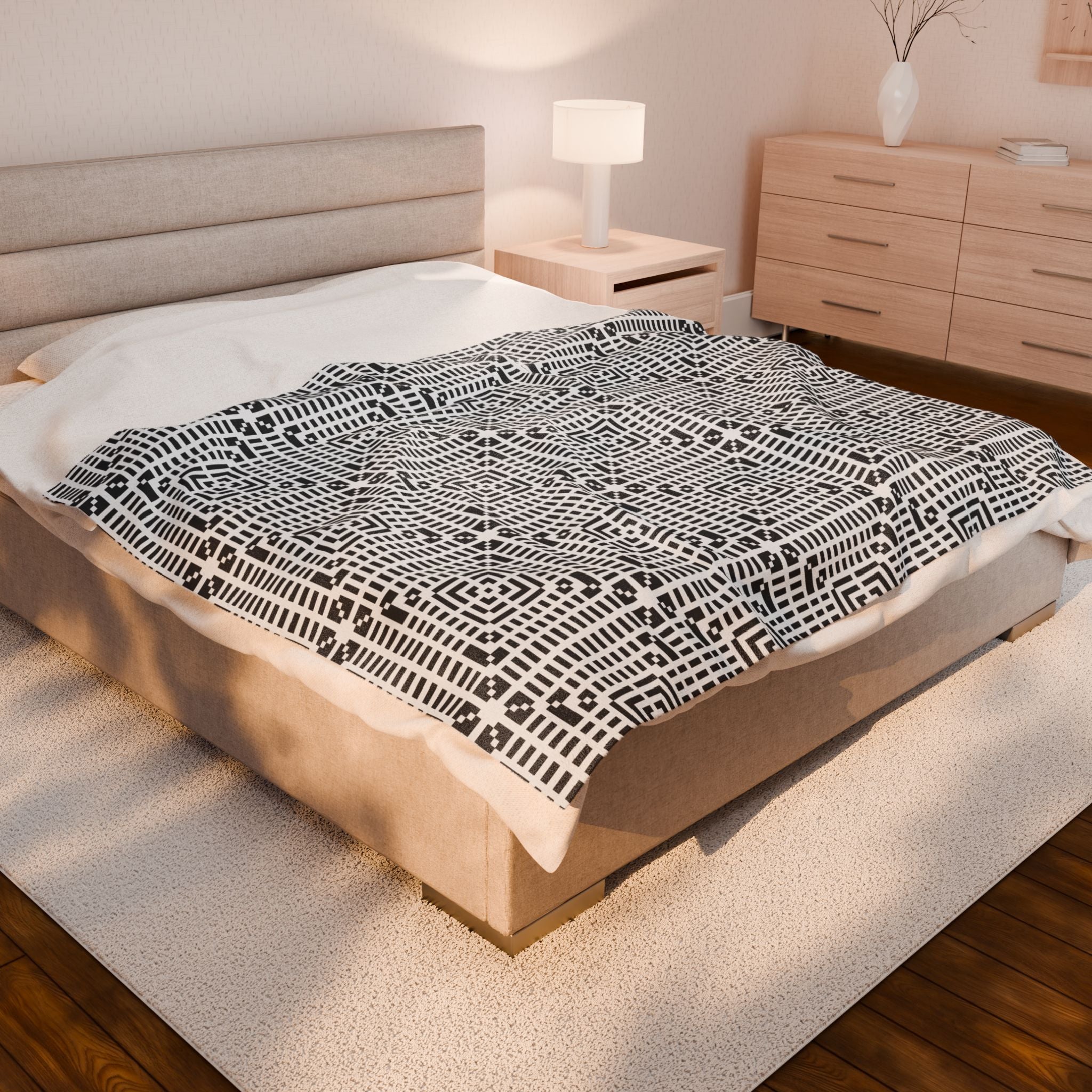 Cozy Velveteen Plush Blanket for Home, Perfect for Gift, Decor, Warmth, All Seasons, Ideal for Lounging & Relaxing