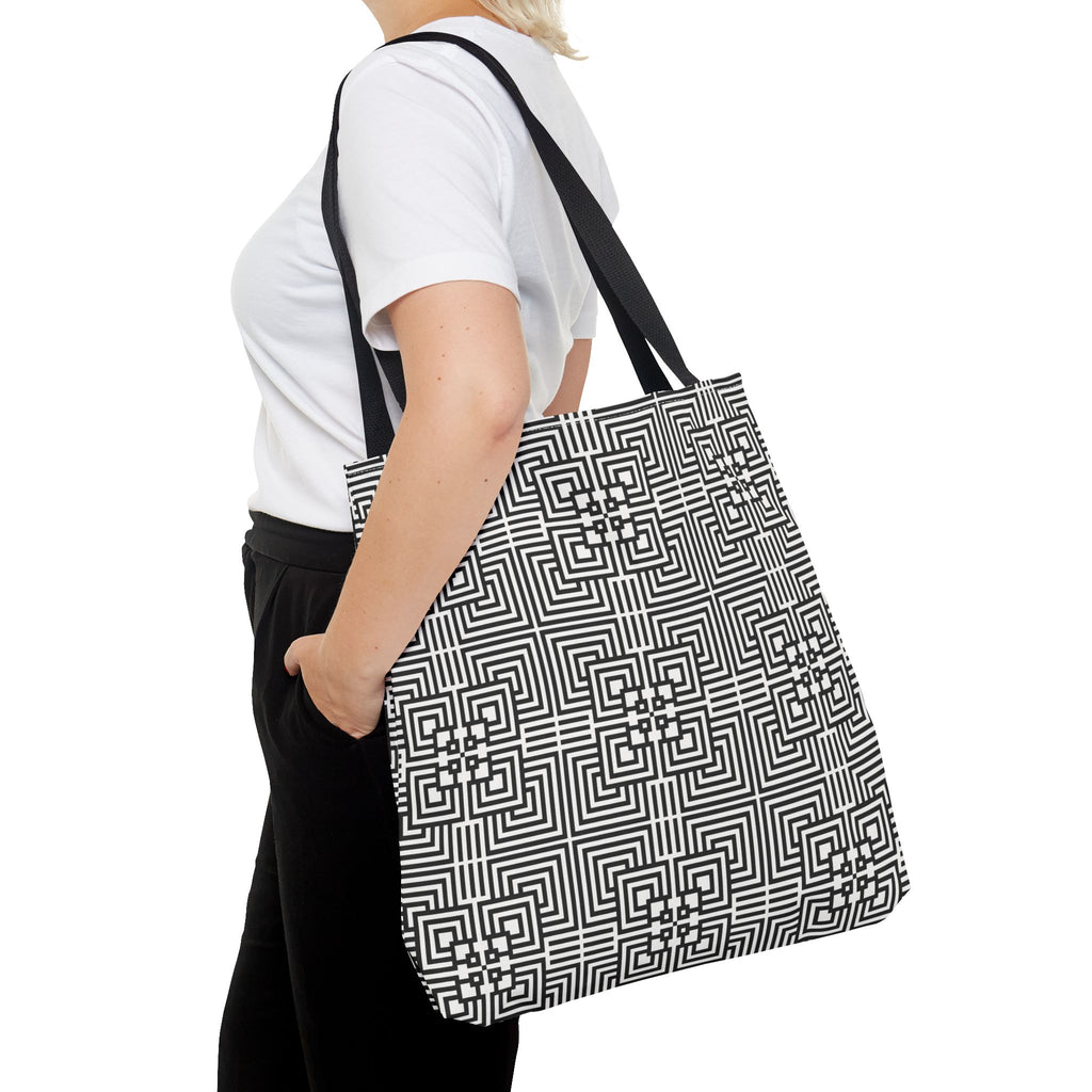 Chic Geometric Tote Bag, Stylish Eco-Friendly Bag, Perfect for Shopping, Beach, Gym, Gifts, Everyday Use
