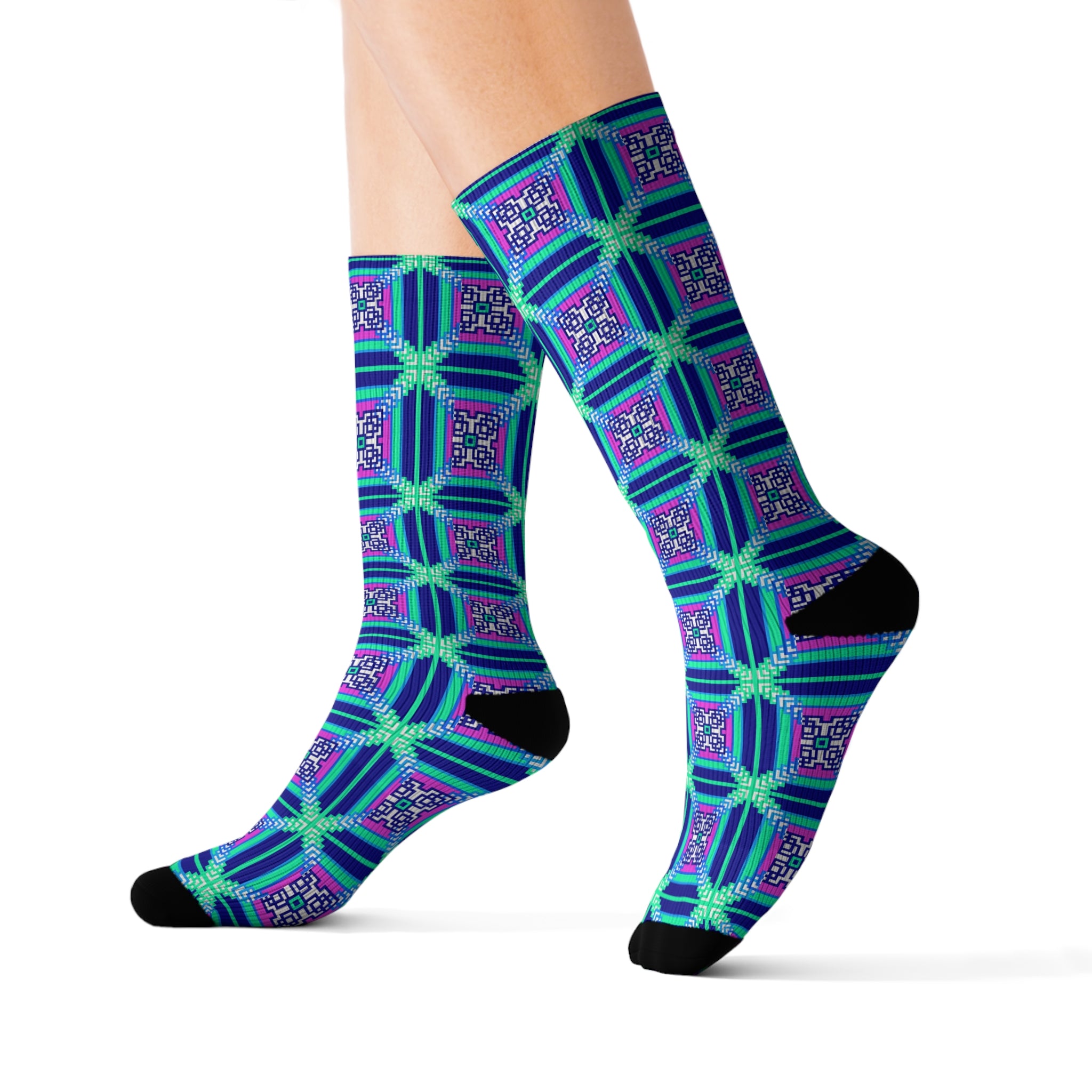 Vibrant Sublimation Socks | Colorful Fashion Socks, Unique Gift for Her, Cozy Holiday Socks, Fun Casual Wear, Trendy Accessories