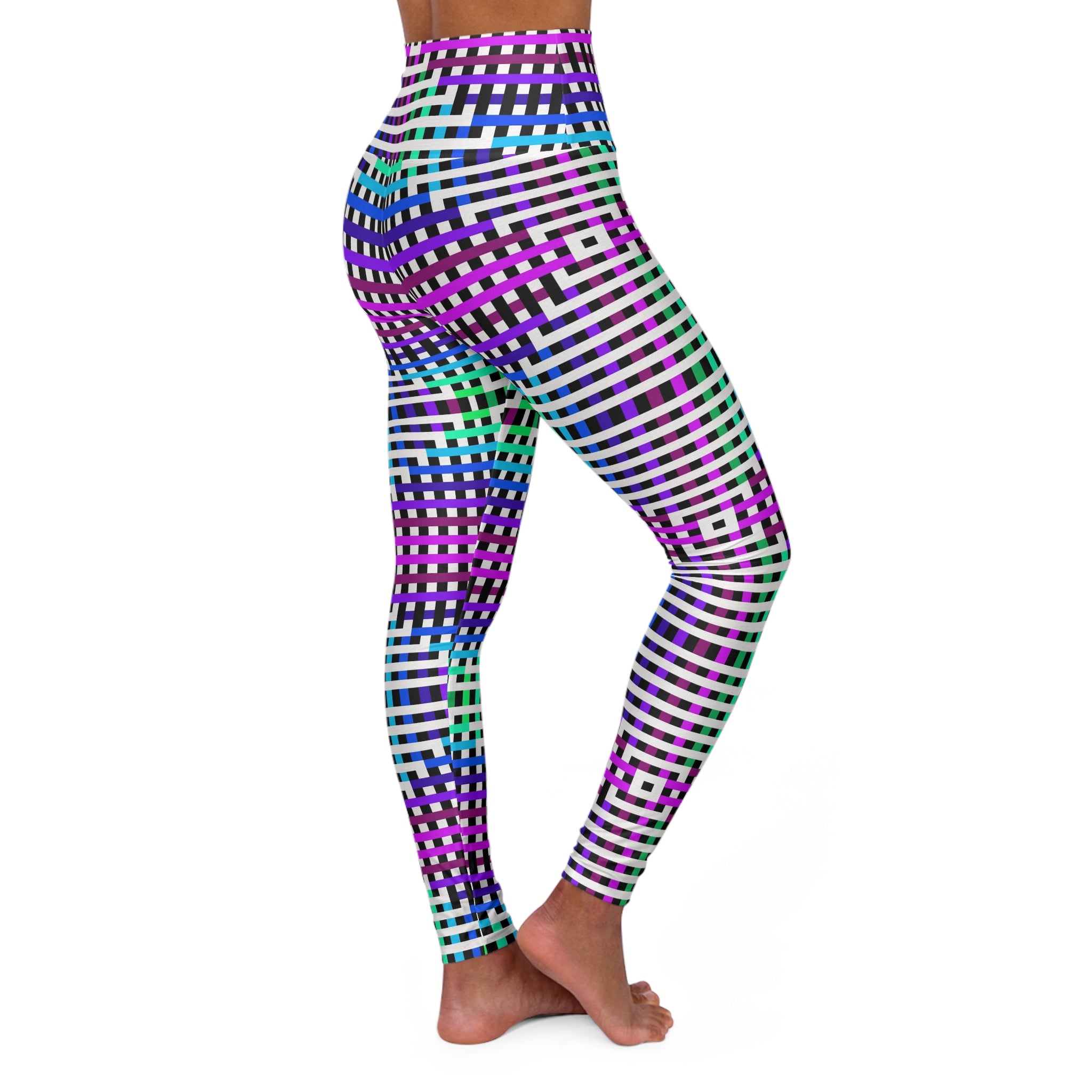 High Waisted Yoga Leggings, Colorful Workout Leggings, Fitness Leggings, Activewear for Women, Yoga Outfit, Casual Leggings