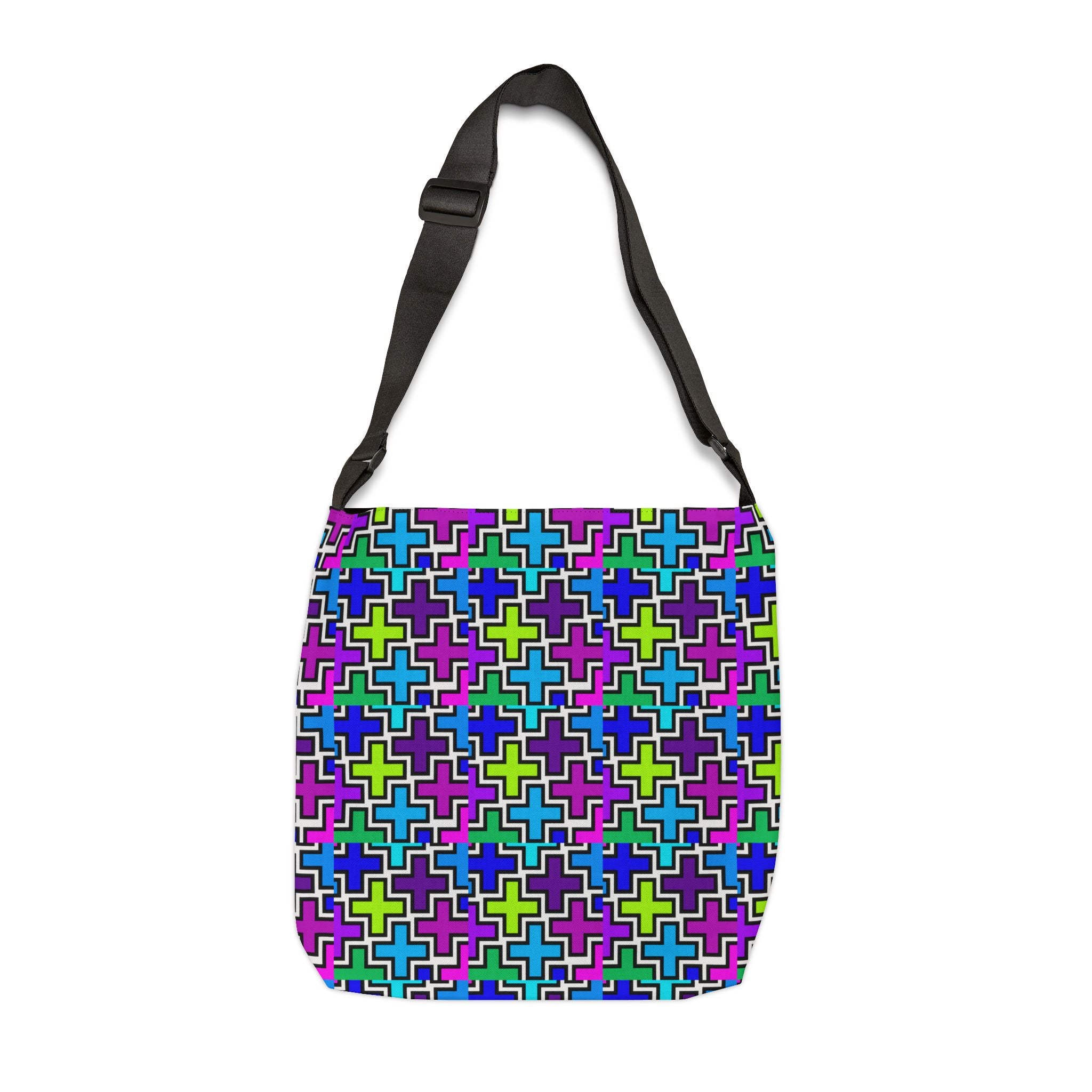 Colorful Adjustable Tote Bag, Stylish Cross-Patterned Bag for Everyday Use, Eco-Friendly Shopping Tote, Unique Gift for Her, Travel [...]