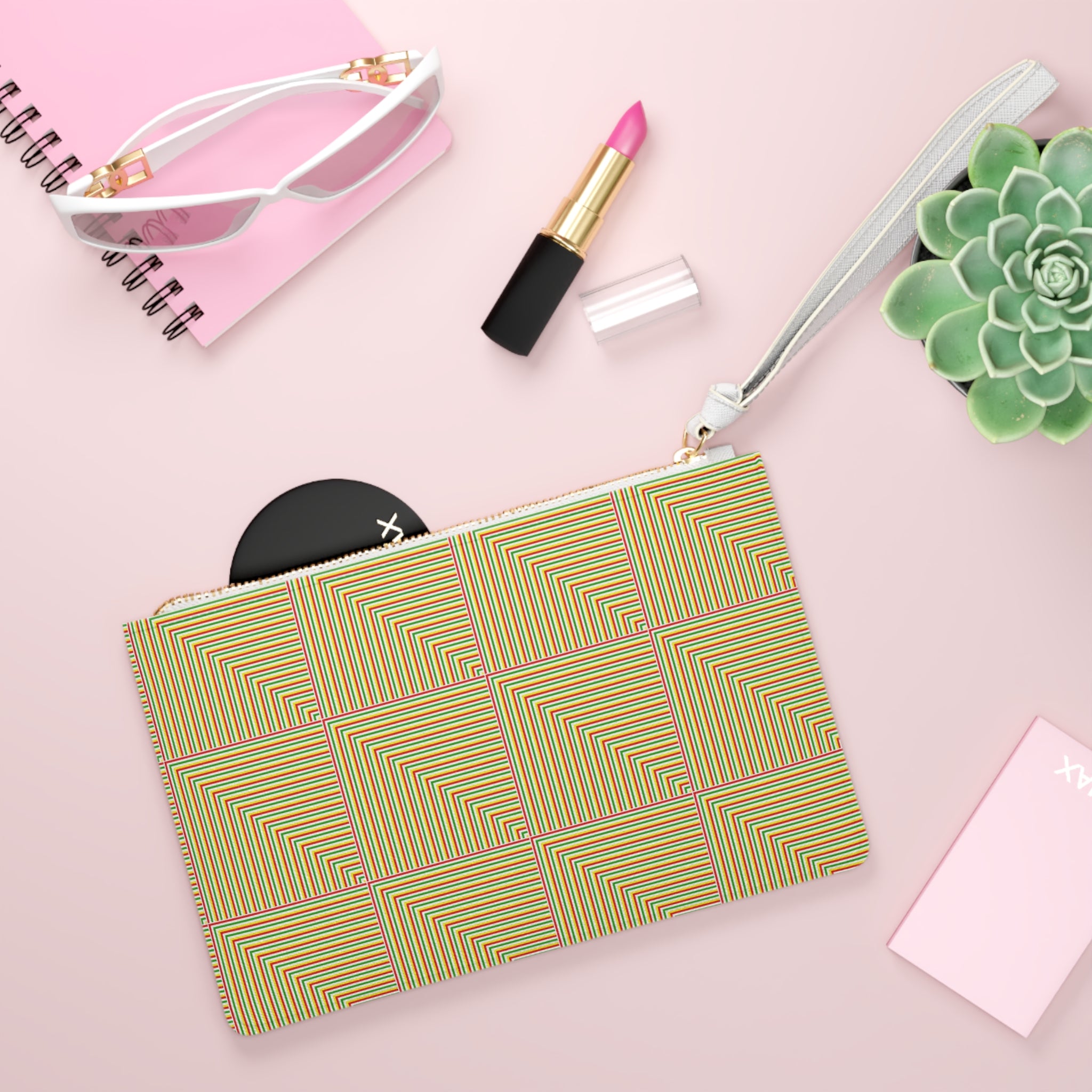 Stylish Geometric Clutch Bag, Colorful Travel Essentials, Organizer for Events, Perfect Gift for Women