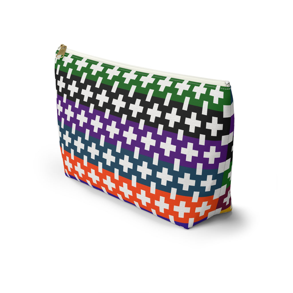 Colorful Geometric Accessory Pouch, Cosmetic Bag, Travel Organizer, Pencil Case, Gifts for Her, Bright Pattern