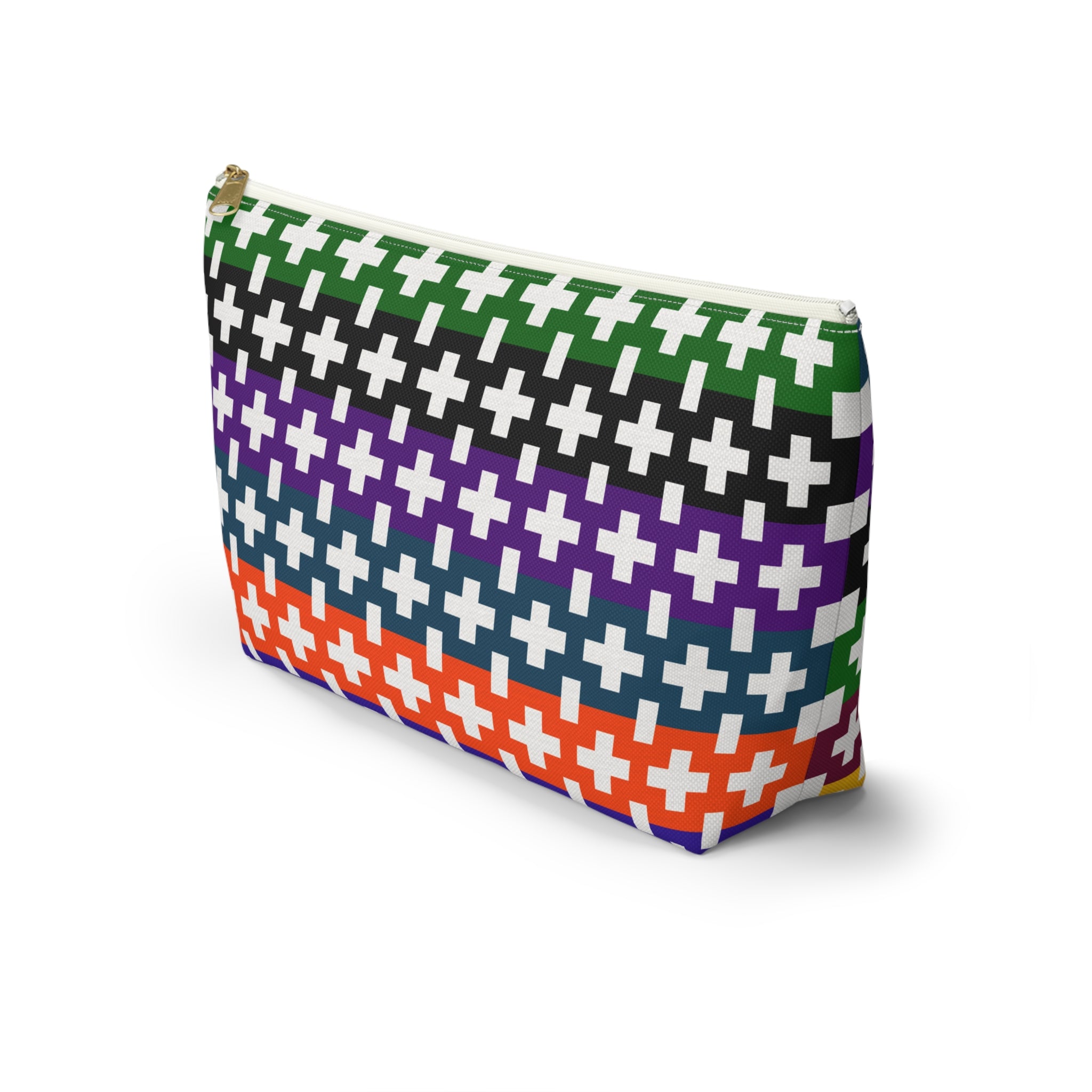 Colorful Geometric Accessory Pouch, Cosmetic Bag, Travel Organizer, Pencil Case, Gifts for Her, Bright Pattern