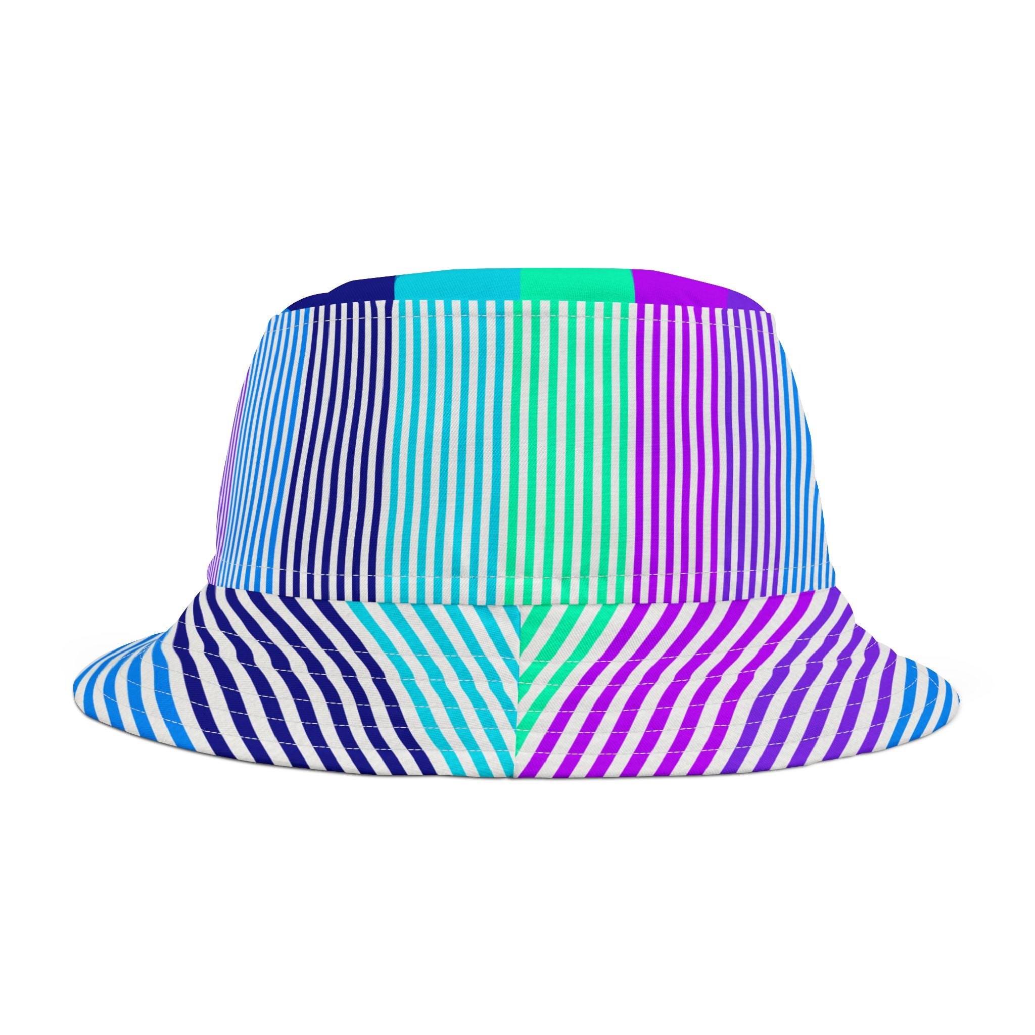 Colorful AOP Bucket Hat - Vibrant Summer Accessory for Festivals, Vacations, Beach Days, Outdoor Events, Kids and Adults