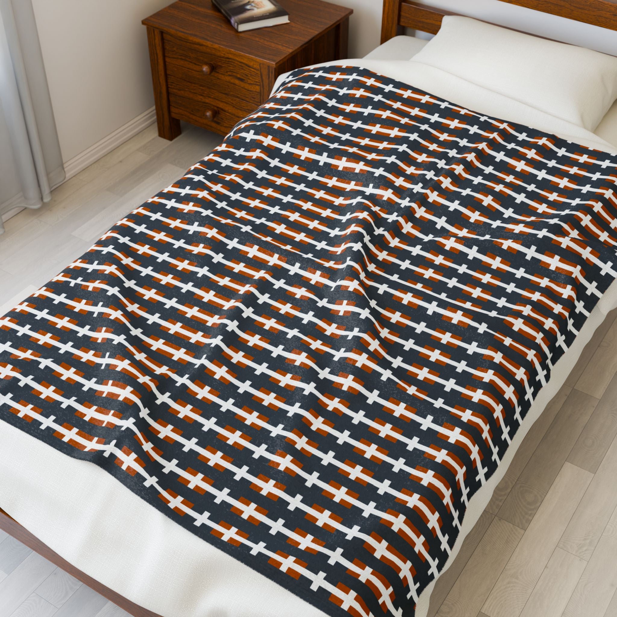 Cozy Velveteen Plush Blanket - Perfect for Home, Gift, Holiday Decor, Warmth, Softness, U of Austin