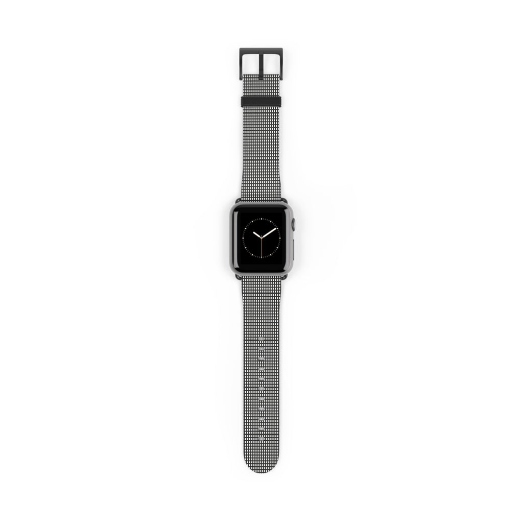 Stylish Black Checkered Watch Band, Modern Accessories, Fitness Trackers, Gift for Him or Her, Apple Watch, Fashionable Wristband
