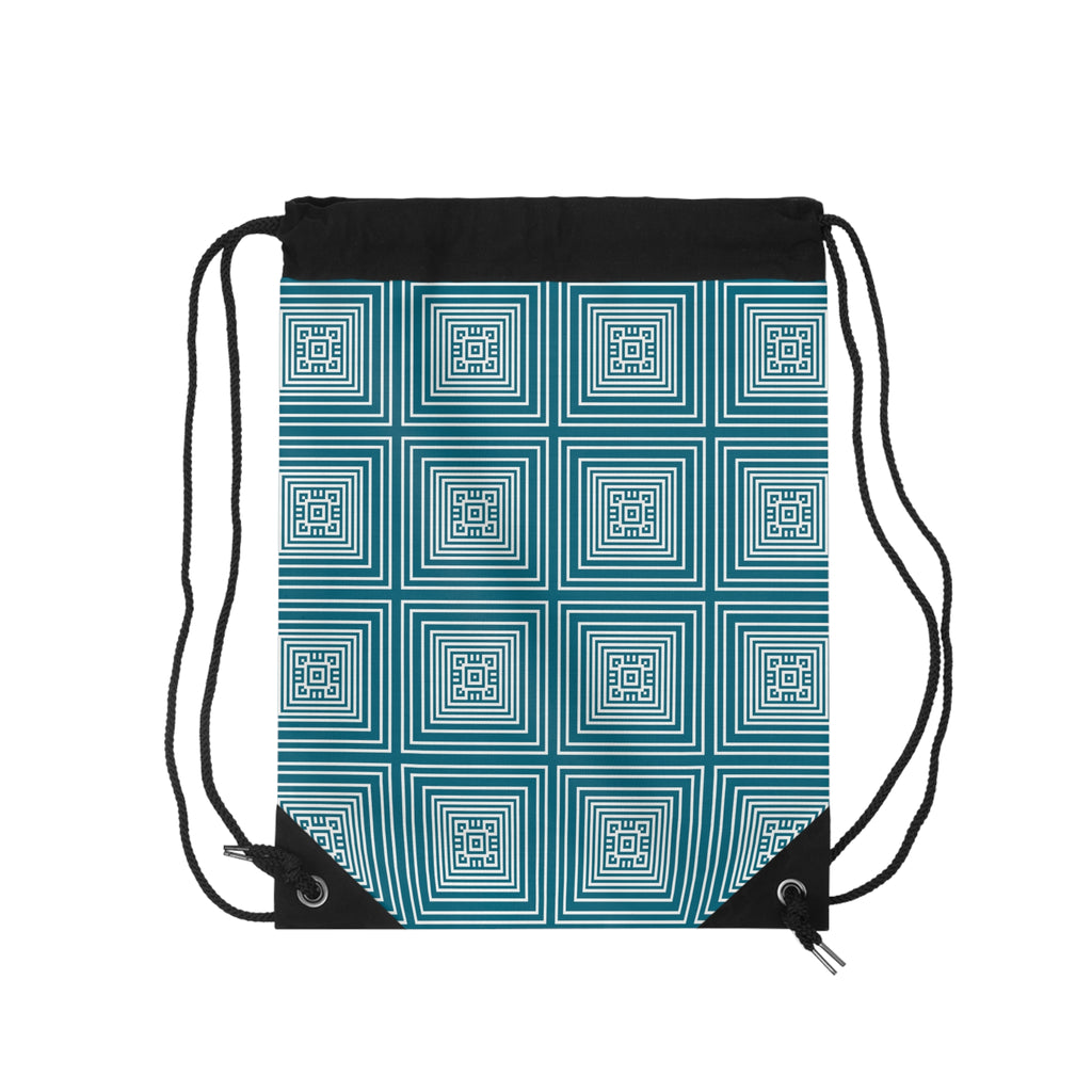 Geometric Pattern Drawstring Bag | Stylish Gym Sack, Travel Bag, Beach Tote, School Backpack, Gift for Her