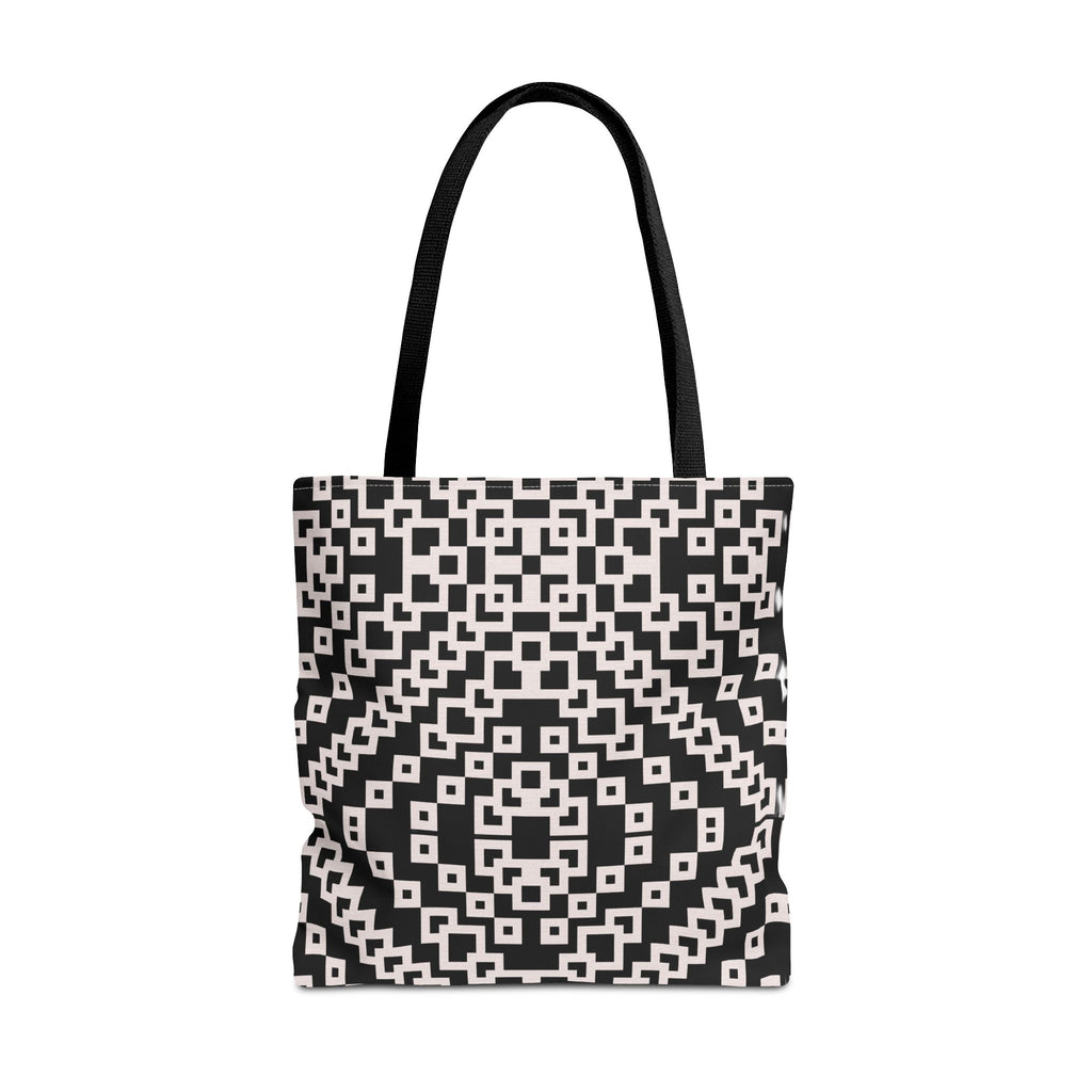 Chic Black and White Geometric Tote Bag | Stylish Everyday Carryall, Reusable Grocery Bag, Fashion Accessory, Gift for Her, Travel Tote