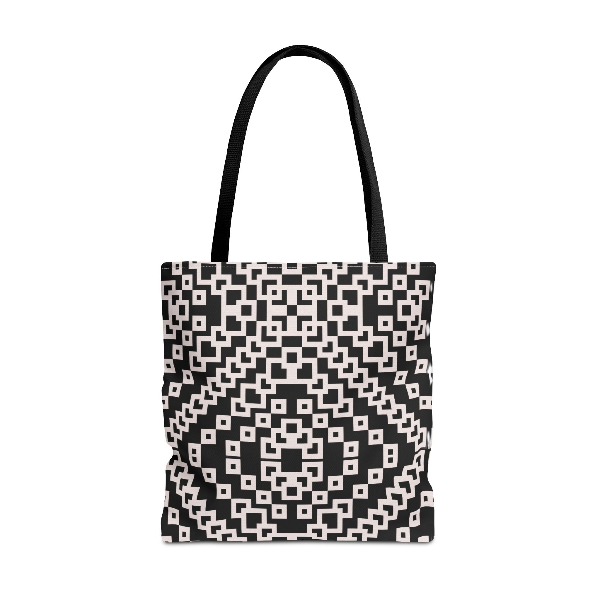 Chic Black and White Geometric Tote Bag | Stylish Everyday Carryall, Reusable Grocery Bag, Fashion Accessory, Gift for Her, Travel Tote