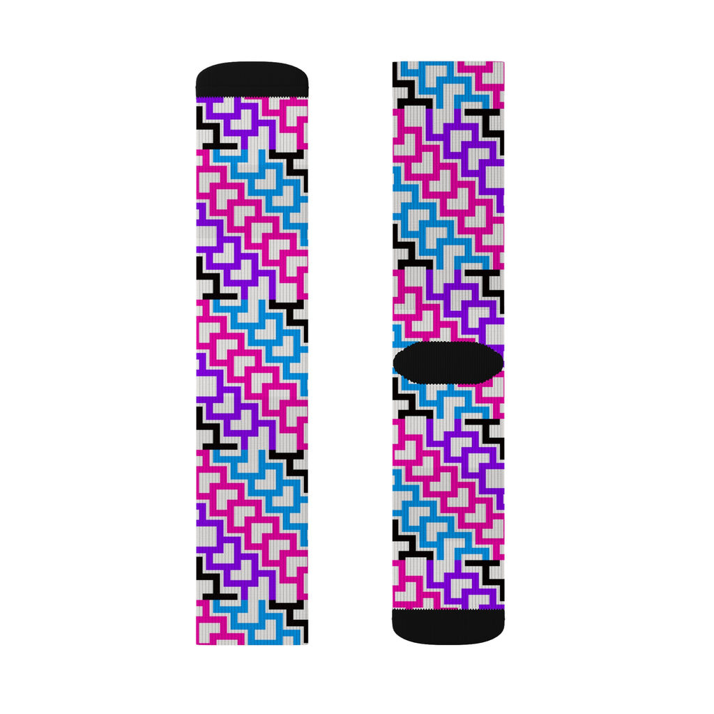 Vibrant Patterned Socks, Colorful Socks, Fun Fashion Socks, Unique Gift for Her, Casual Wear, Festival Accessories