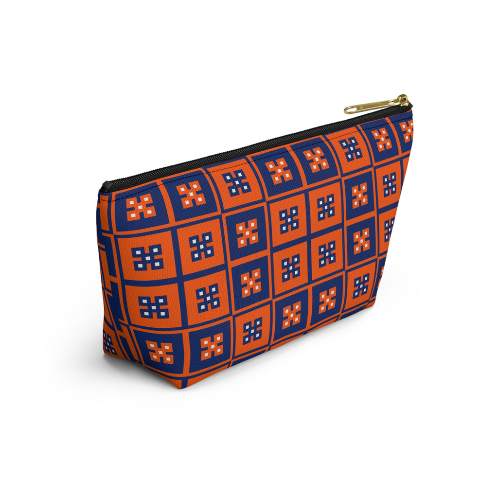 Vibrant T-bottom Accessory Pouch for Essentials, Makeup Organizer, Travel Bag, Gift for Friends, Eco-friendly Design