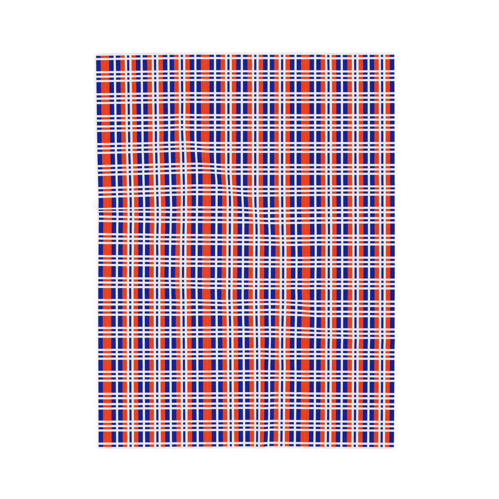 Florida Plaid Velveteen Plush Blanket, Cozy Gift, Soft Throw for Home Decor, Florida State Pride, Perfect for Beach Lovers
