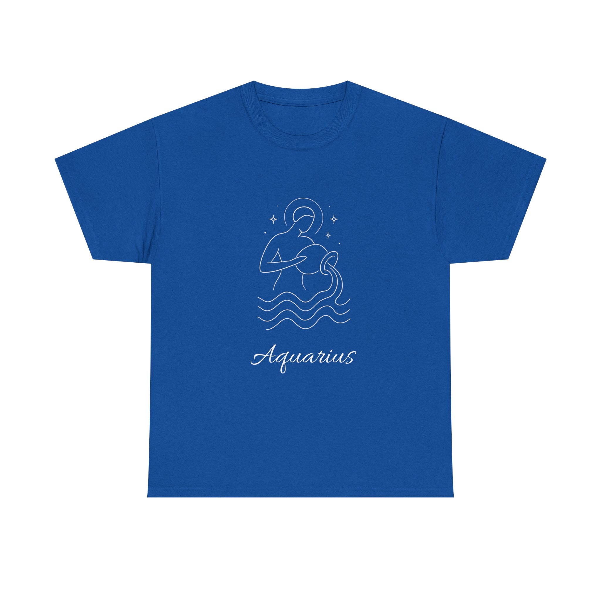 Aquarius Unisex Heavy Cotton Tee, Astrology Shirt, Zodiac Tee, Birthday Gift, Horoscope Apparel, Casual Wear