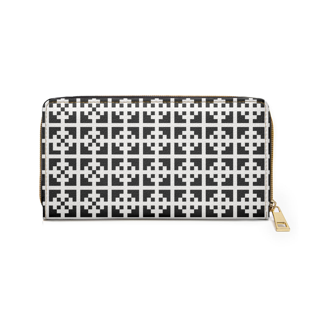 Stylish Zipper Wallet | Geometric Design | Chic Accessory for Daily Use, Gift for Her, Minimalist Wallet, Fashion Essential