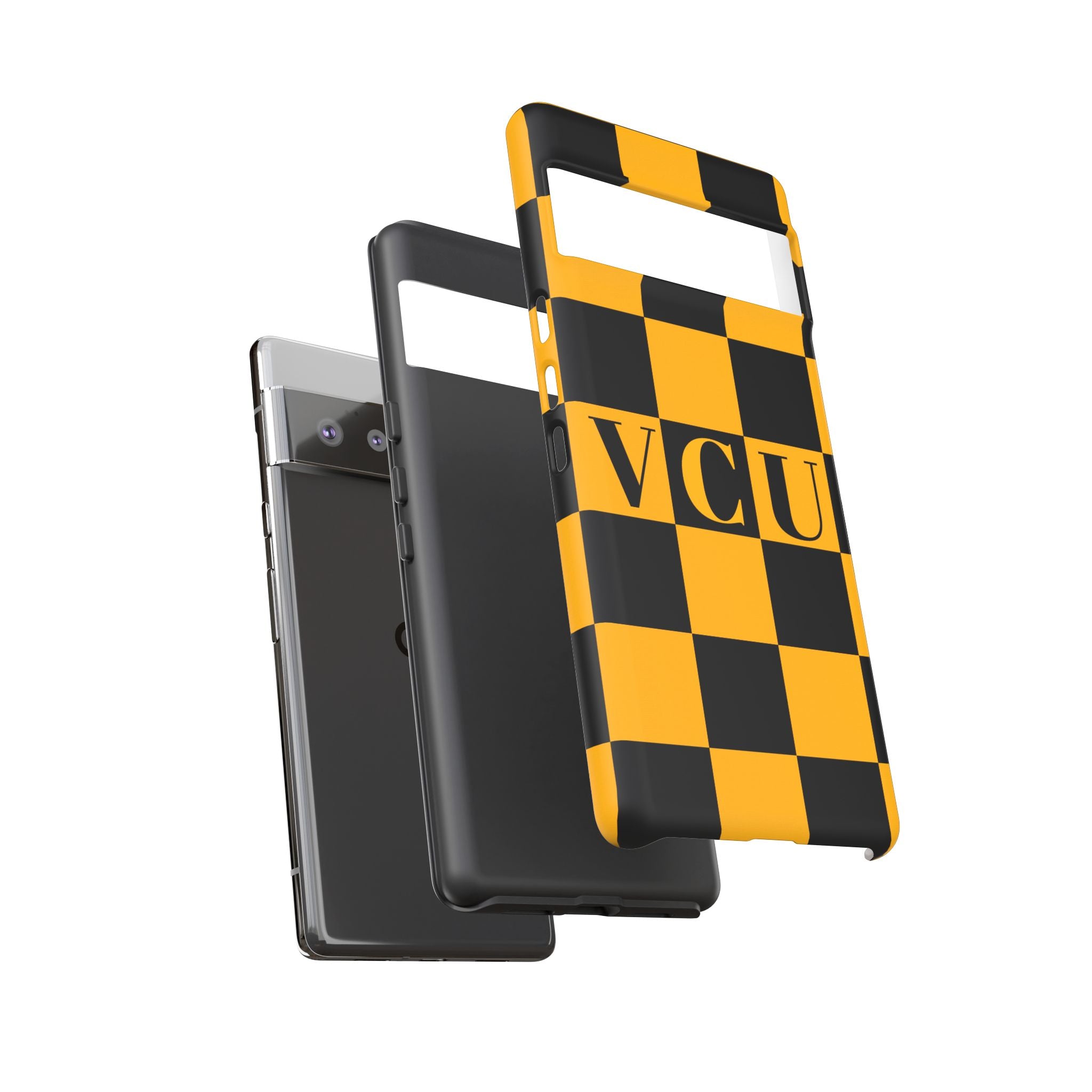 VCU Checkered Phone Case, Tough Cases for VCU Fans, College Student Gear, Sports Team Accessory, Unique Gift Idea