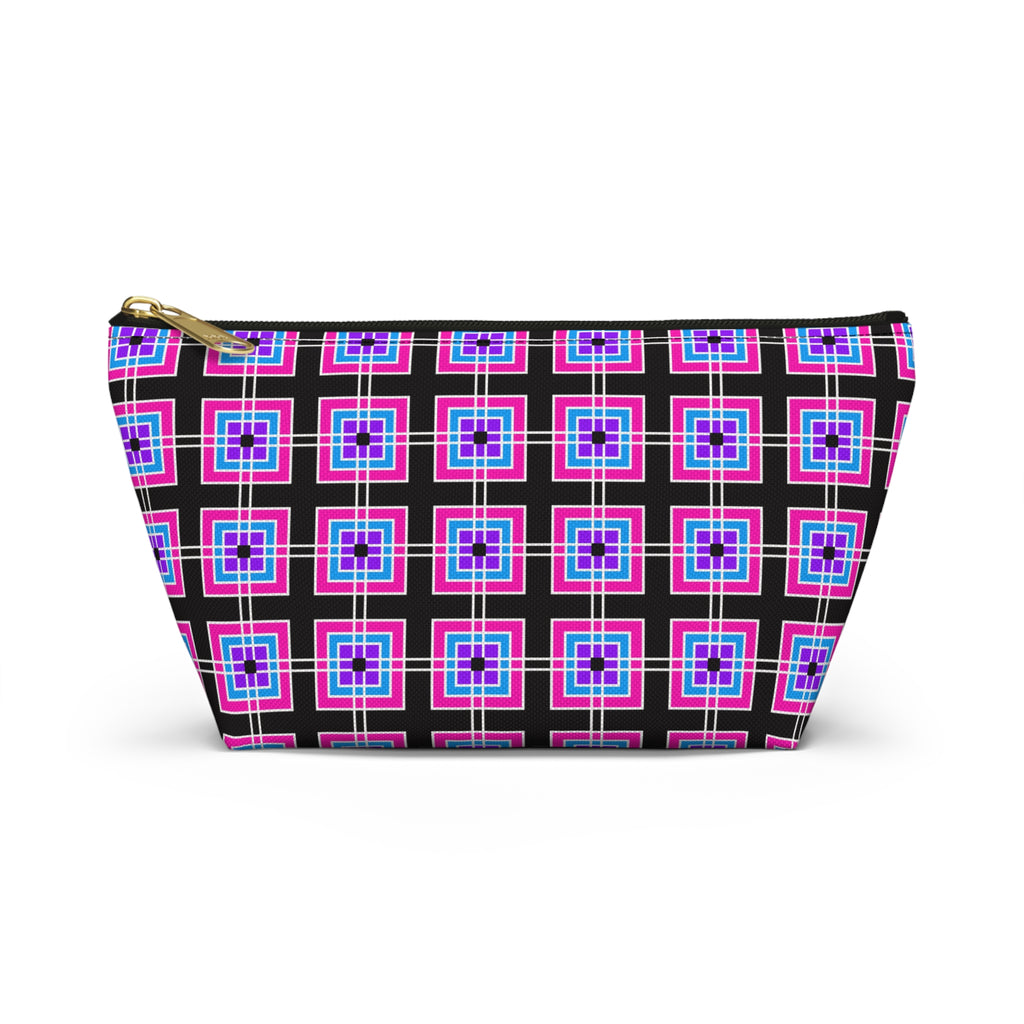 Colorful Geometric Accessory Pouch | Ideal for Makeup, Travel, Gifts, Organizing, School, Home
