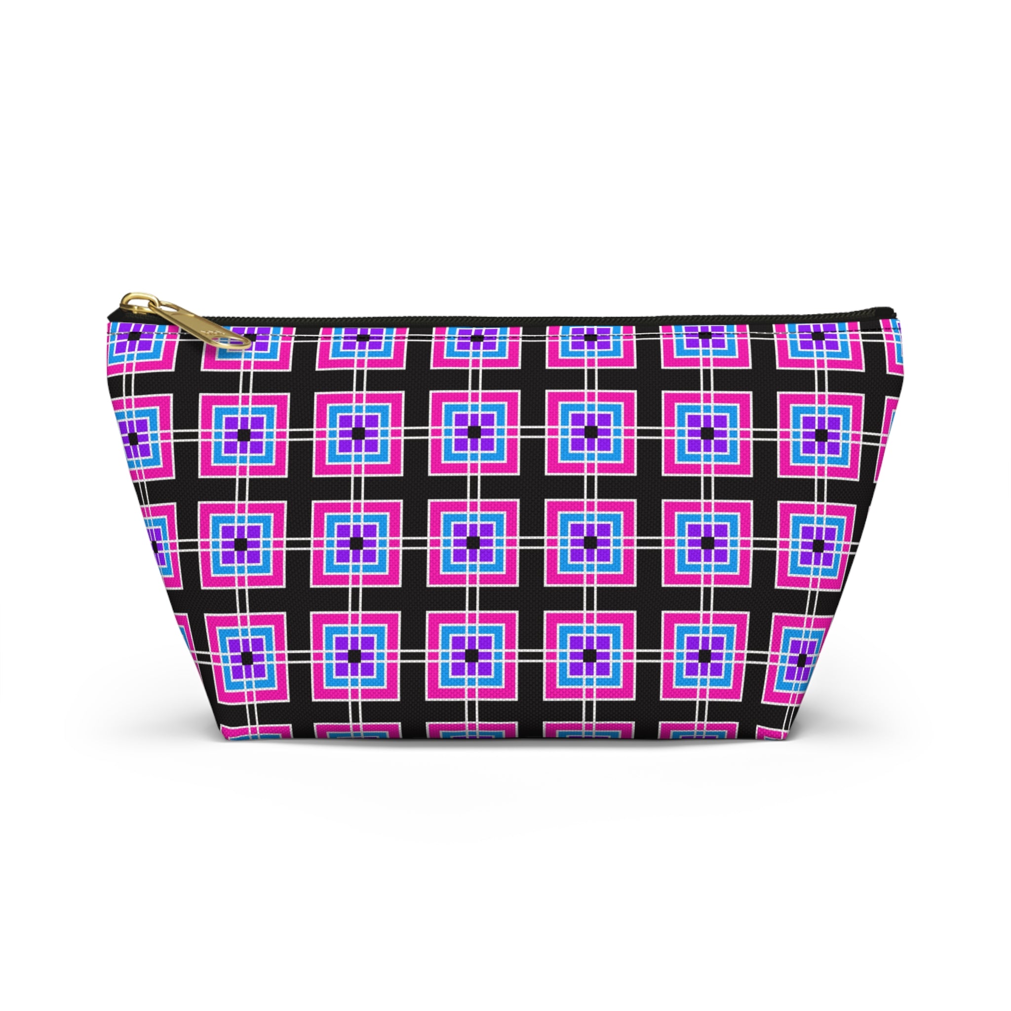 Colorful Geometric Accessory Pouch | Ideal for Makeup, Travel, Gifts, Organizing, School, Home