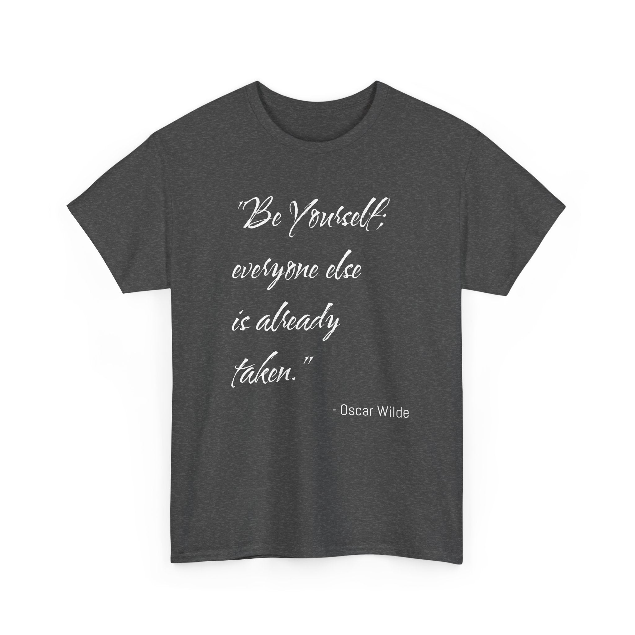 Inspirational Quote Tee: 'Be Yourself' Unisex Heavy Cotton Shirt, Motivational Gift for Friends, Casual Wear, Birthday Apparel