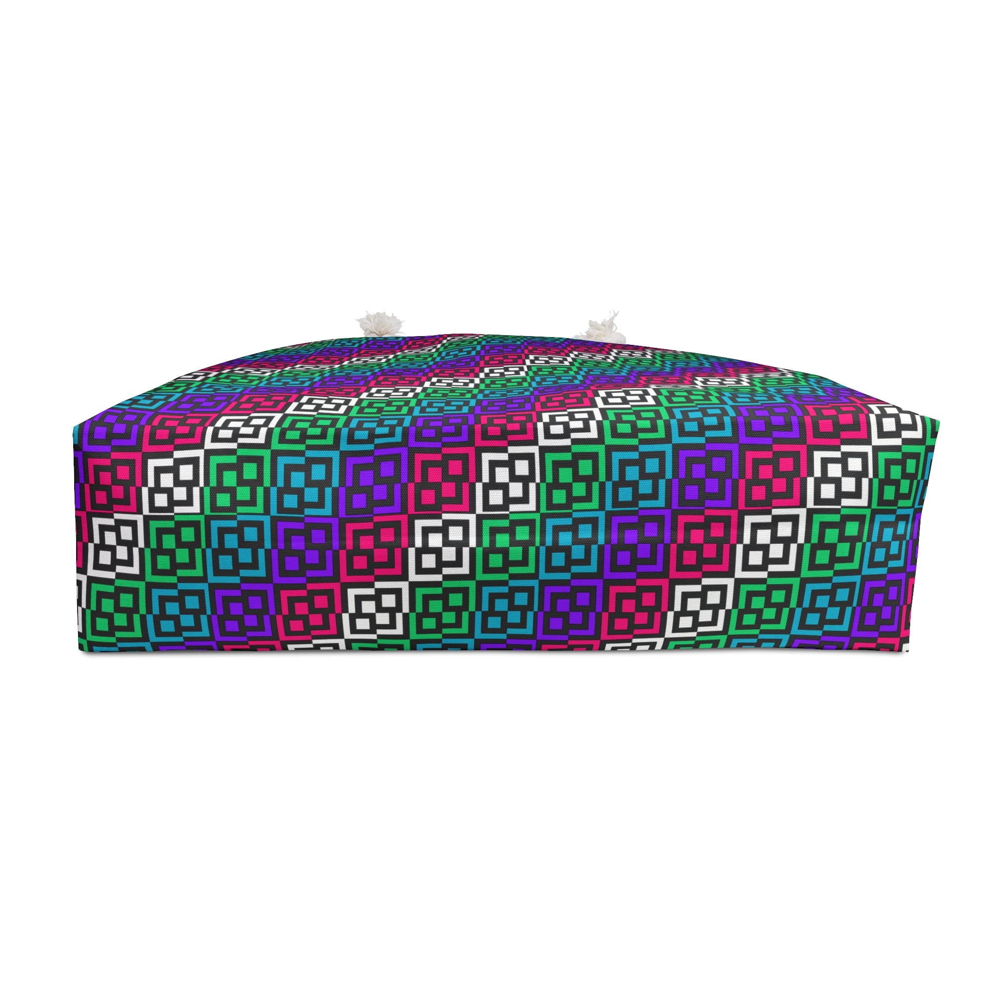 Colorful Geometric Weekender Bag - Travel Tote, Weekend Getaway Bag, Fun Patterned Carryall, Pool Bag, Stylish Gym Tote