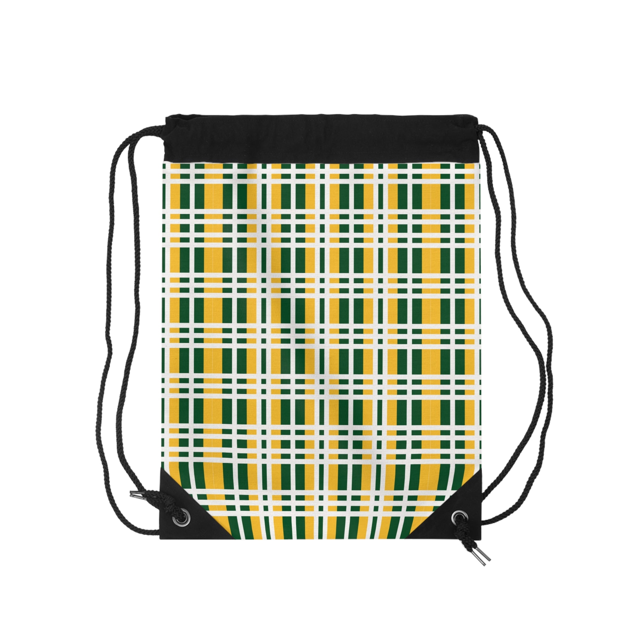 Plaid Drawstring Bag | Casual Tote for Gym, Sports, School, Travel, Outdoor Adventures