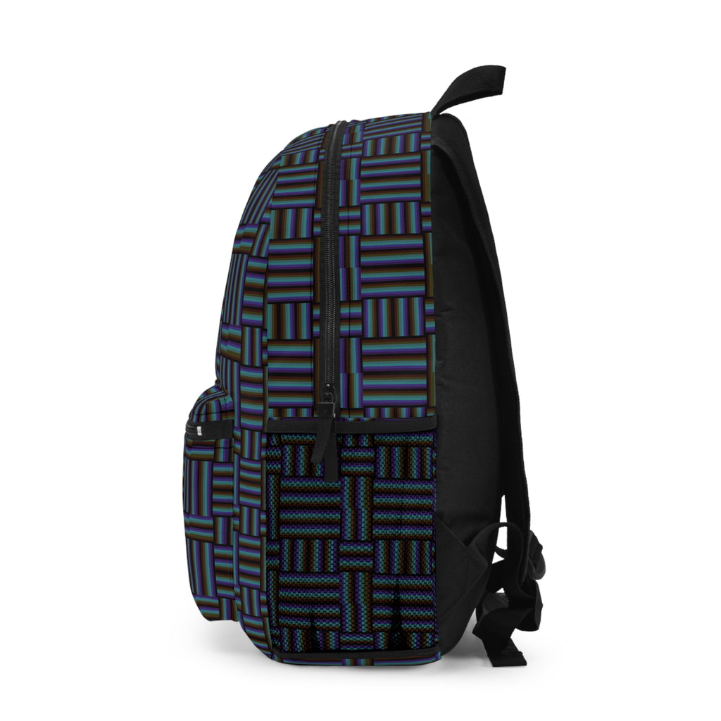 Stylish Geometric Backpack for School, Travel, Everyday Use, Unique Pattern Bag, Trendy Secure Backpack