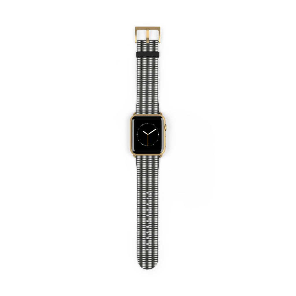 Stylish Black Checkered Watch Band, Modern Accessories, Fitness Trackers, Gift for Him or Her, Apple Watch, Fashionable Wristband