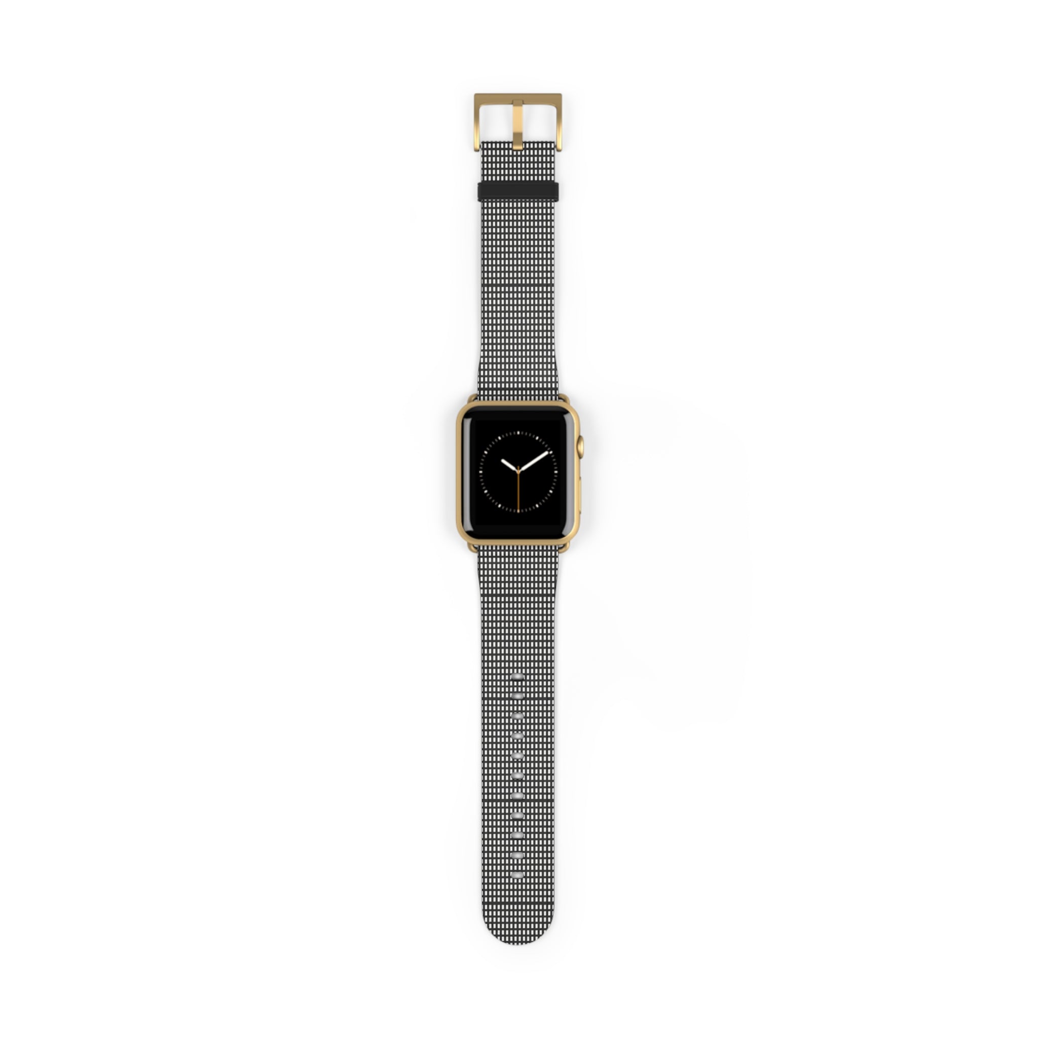 Stylish Black Checkered Watch Band, Modern Accessories, Fitness Trackers, Gift for Him or Her, Apple Watch, Fashionable Wristband