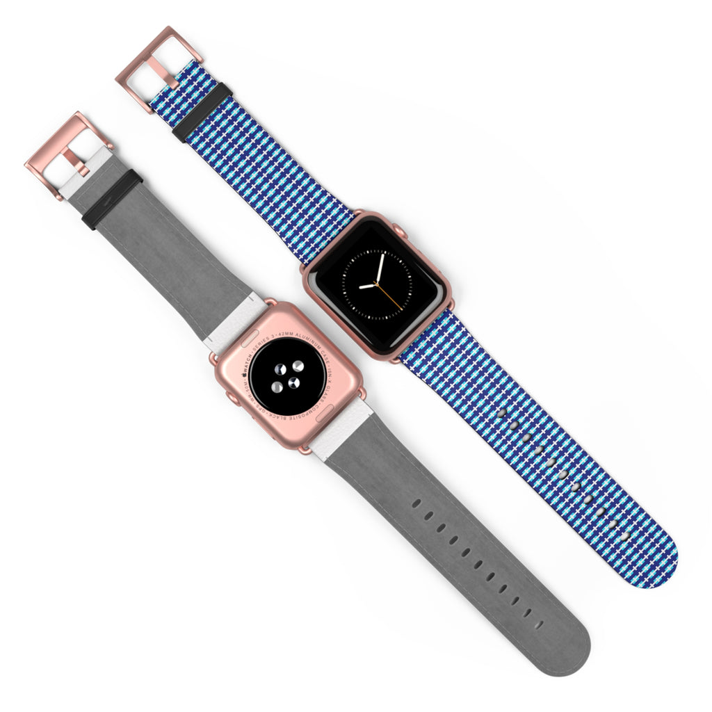 Blue Checkered Watch Band, Stylish Apple Watch Strap, Unisex Accessory, Perfect Gift for Any Occasion, Trendy Sports Band, Comfortable [...]