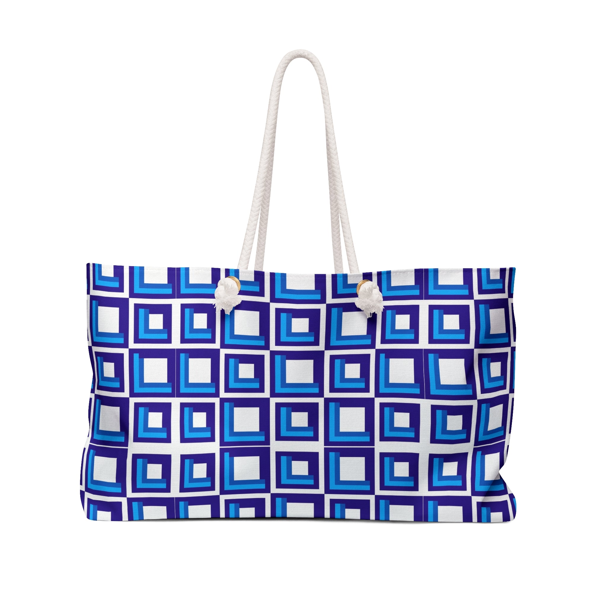 Stylish Geometric Weekender Bag - Perfect for Travel, Gym, Beach, Weekend Getaways, Gifts for Her