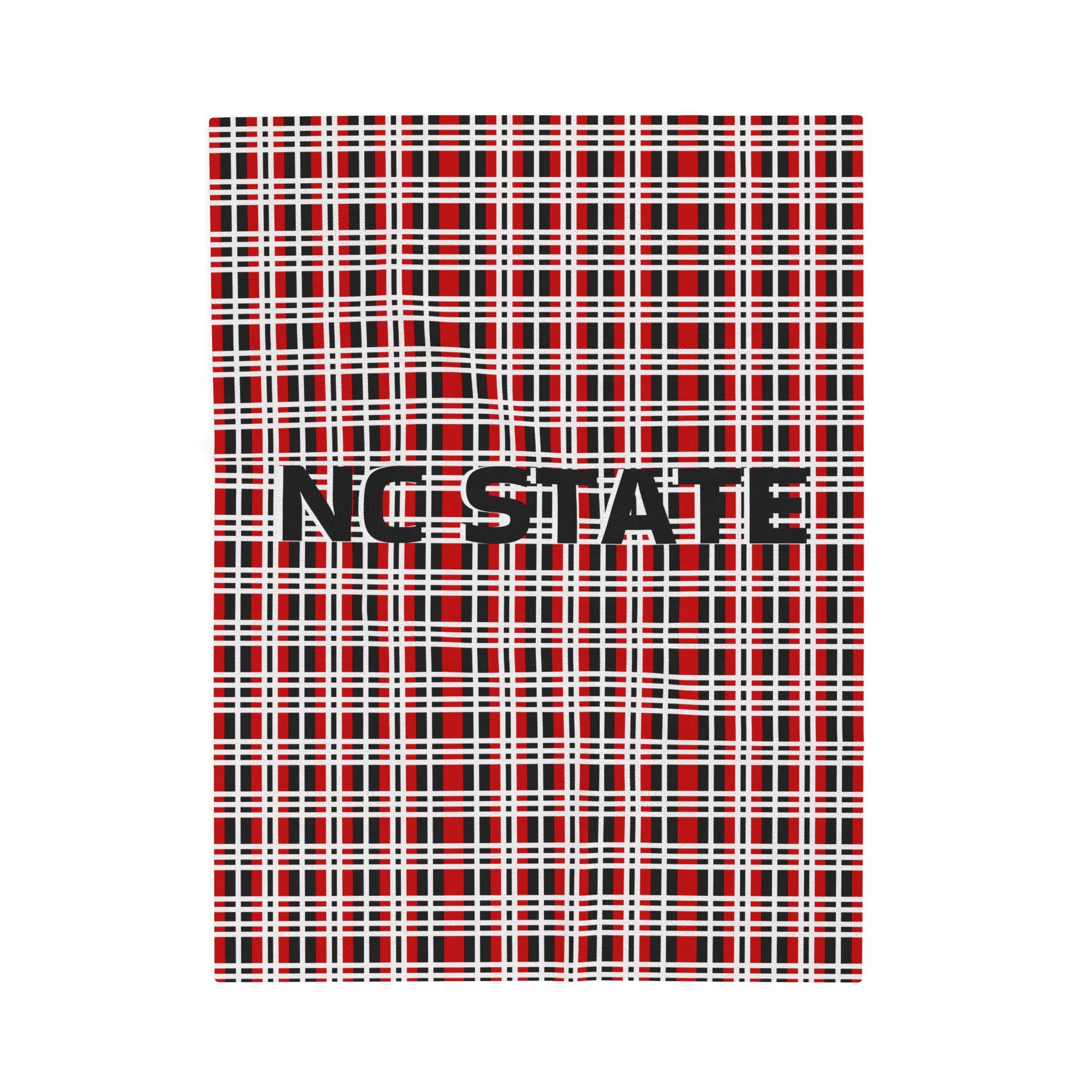 NC State Velveteen Plush Blanket, Cozy Fleece Throw, College Dorm Decor, Game Day Essential, Gift for Alumni, Student Bedding