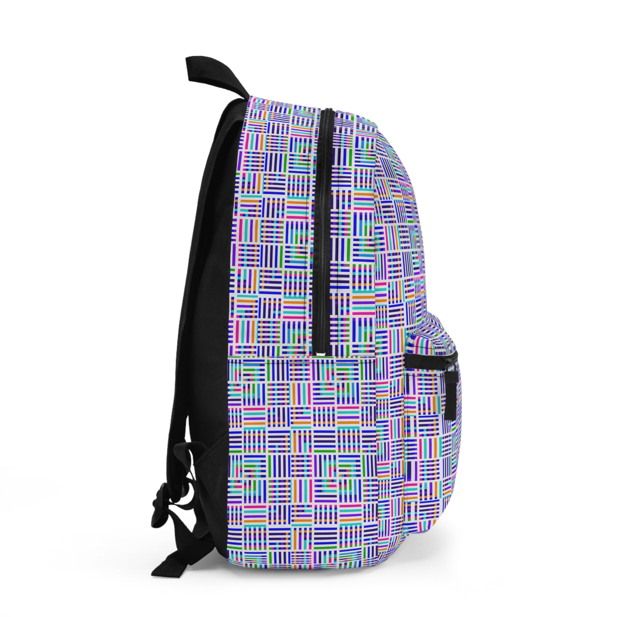 Colorful Geometric Backpack, Trendy School Bag, Fashionable Travel Backpack, Unique Gift for Students, Everyday Carry Pack