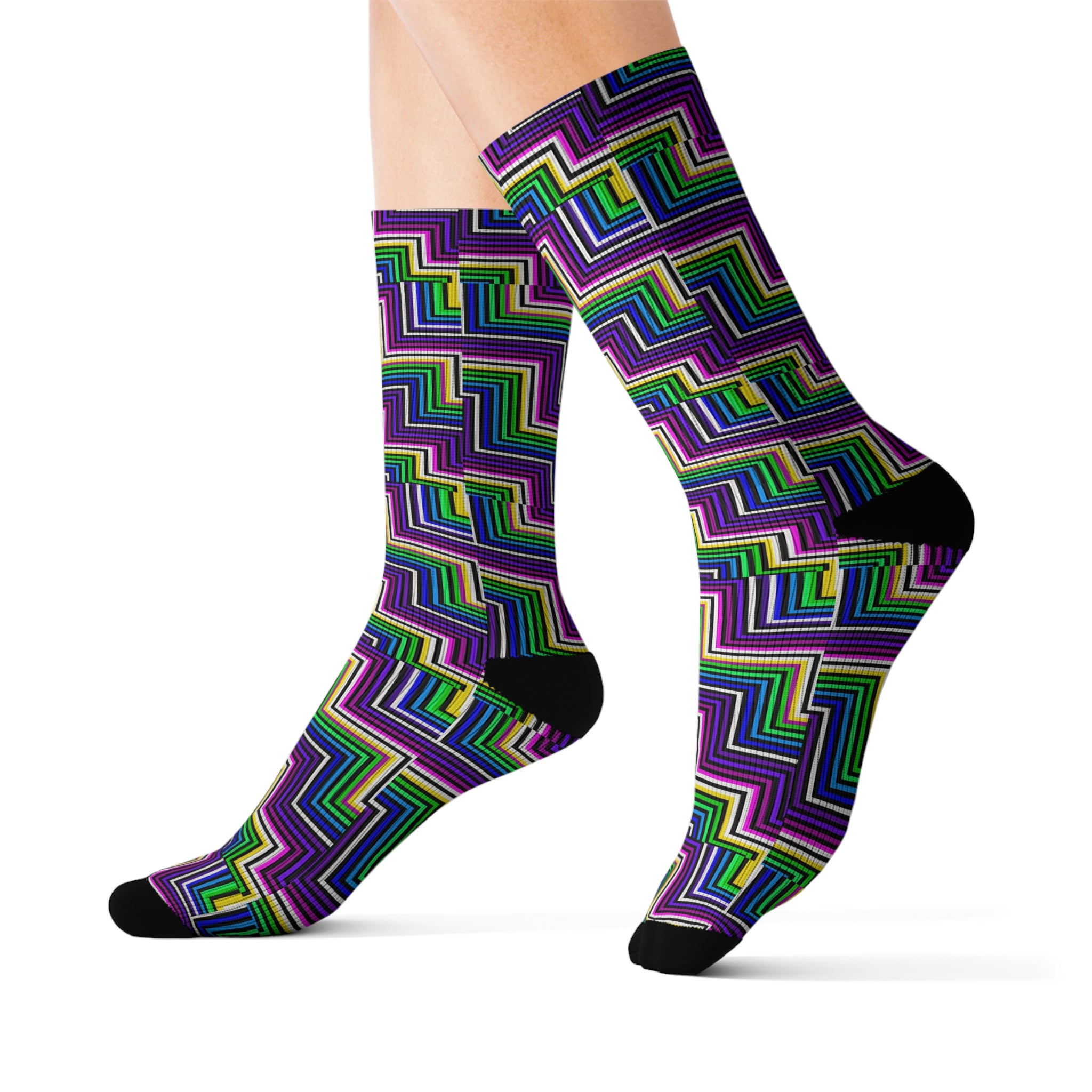 Vibrant Zigzag Sublimation Socks, Stylish Crew Socks, Unique Gift for Fashion Lovers, Cozy Casual Wear, Perfect for Holidays and [...]